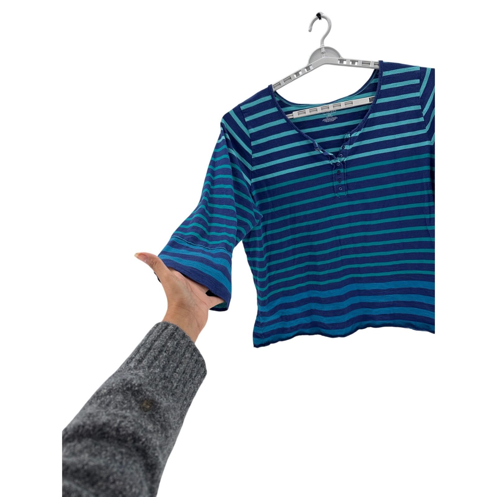 Other Lane Bryant blue teal 3 quarter sleeve T-shirt size 26/28 Size 4XL / US 24-26 - 4 Thumbnail