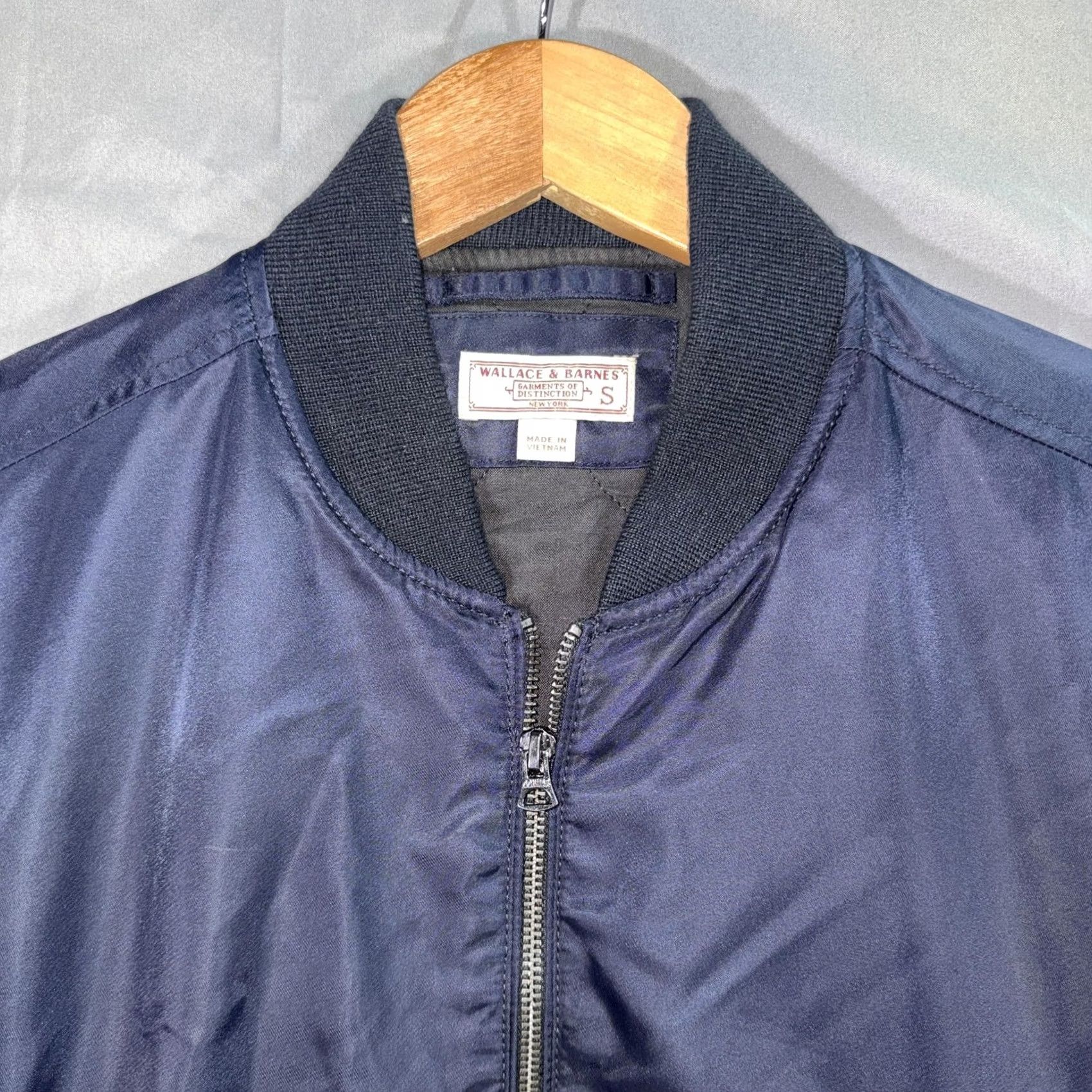 Wallace & Barnes Wallace & Barnes Jacket Mens Small Blue Nylon Bomber Insulated PrimaLoft Size US S / EU 44-46 / 1 - 7 Thumbnail