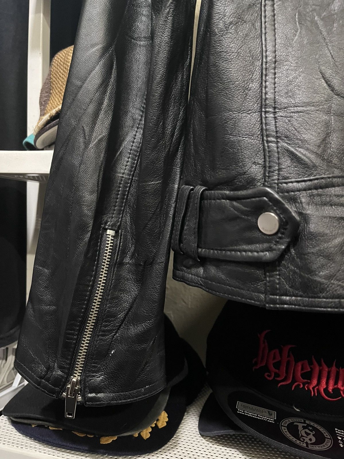 Genuine Leather OLIVE DES OLIVE LEATHER JACKET Size M / US 6-8 / IT 42-44 - 7 Thumbnail