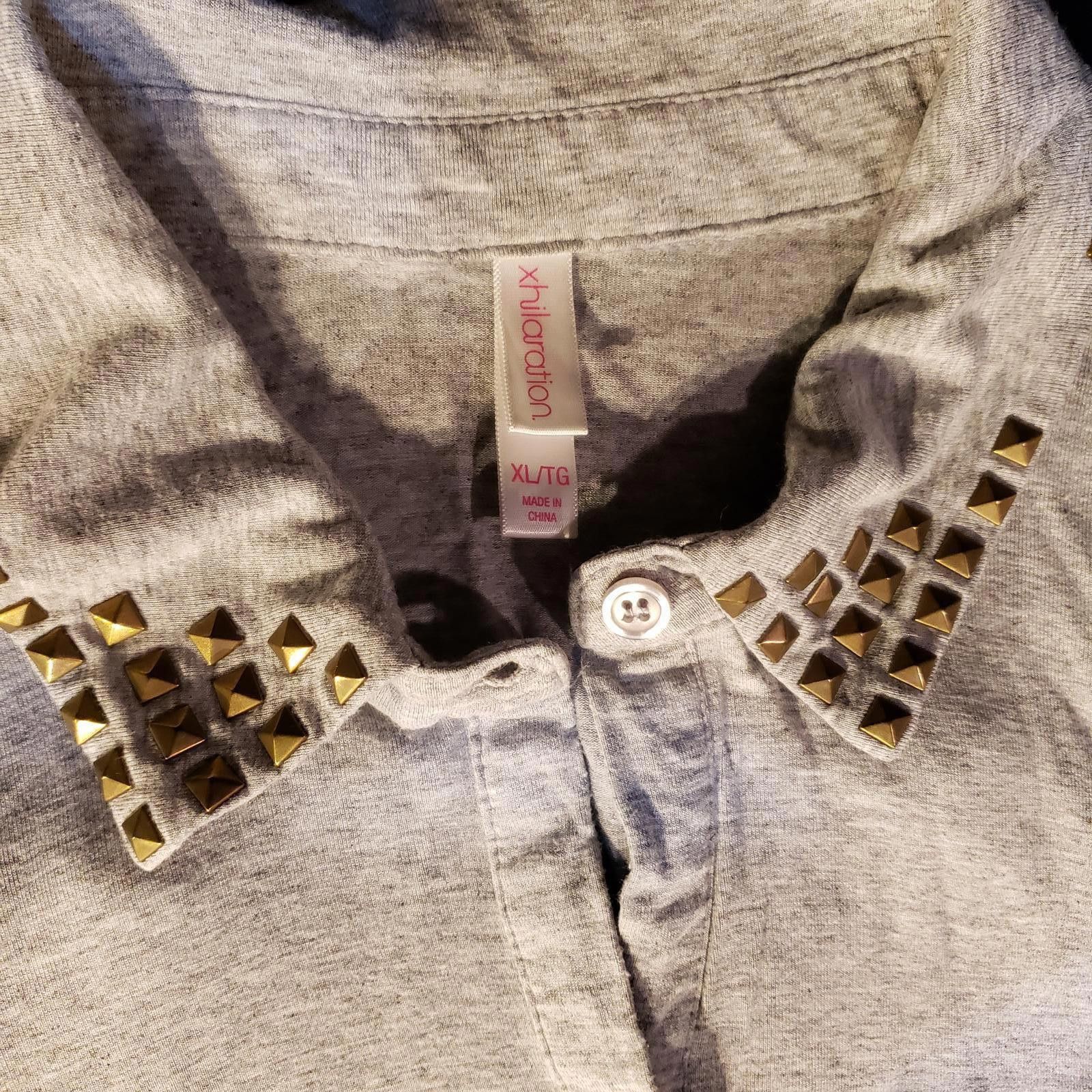 Other Xhilaration Women's Long Sleeve Studded Collar Top XL Size XL / US 12-14 / IT 48-50 - 3 Thumbnail