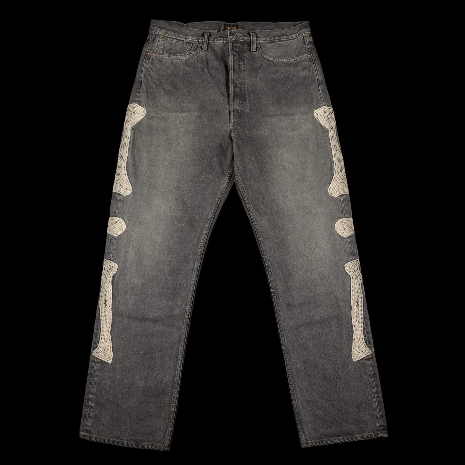 Kapital 14oz Black Mexican Tuxedo Denim Bone 5p Okabilly 38