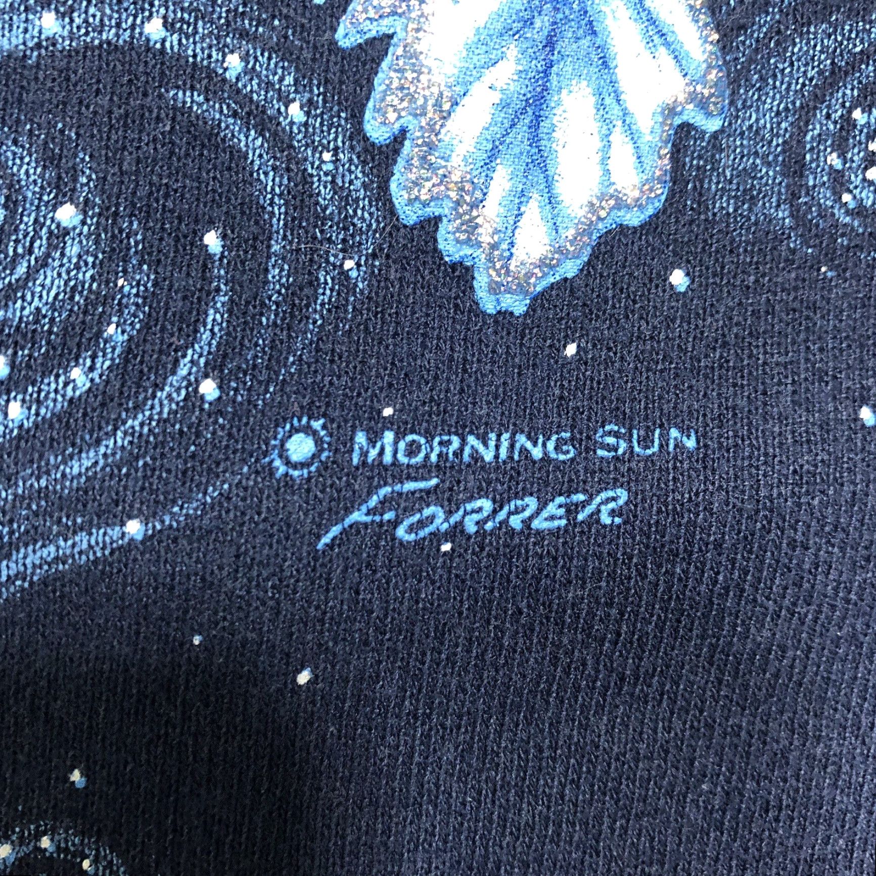 Vintage VINTAGE Morning Sun Forrer Sweatshirt Womens XL Blue Snow Leaves Winter 90s Graphic Print Pullover Crew Neck Size XL / US 12-14 / IT 48-50 - 4 Thumbnail
