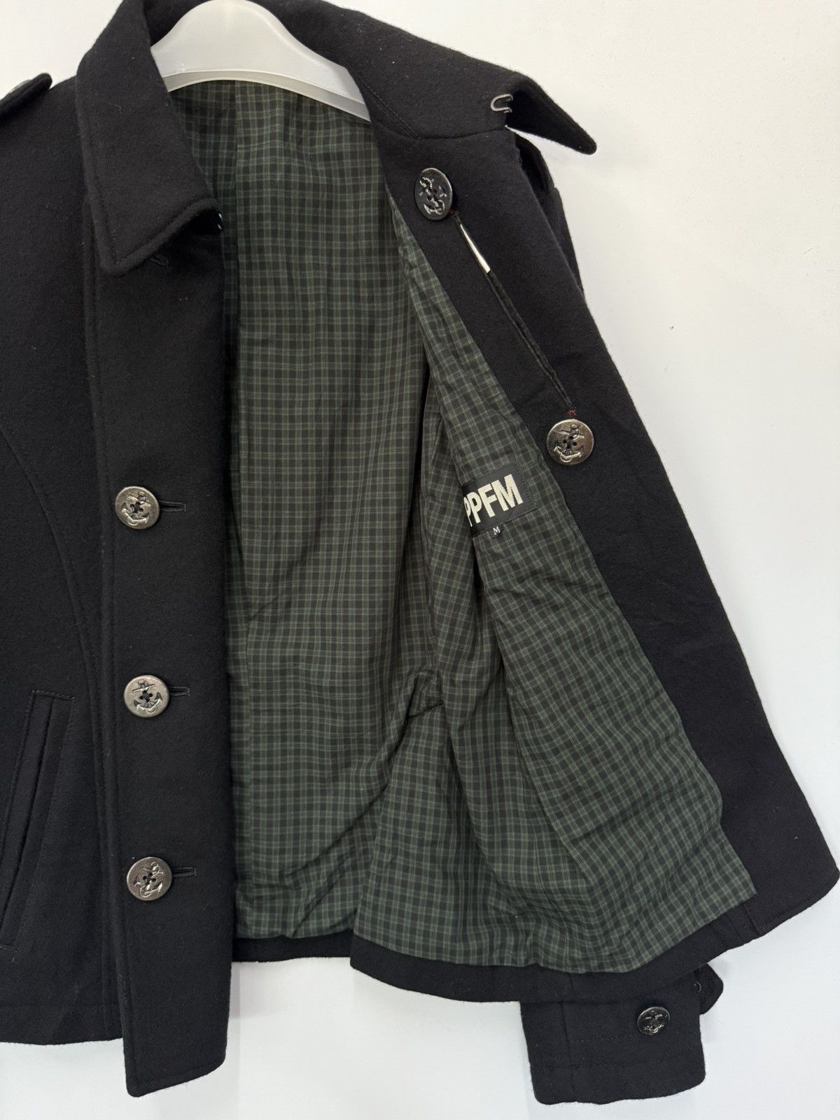 Japanese Brand 🔥 PPFM NAPOLEON WOOL JACKET DOUBLE BREASTED Size US XS / EU 42 / 0 - 7 Thumbnail