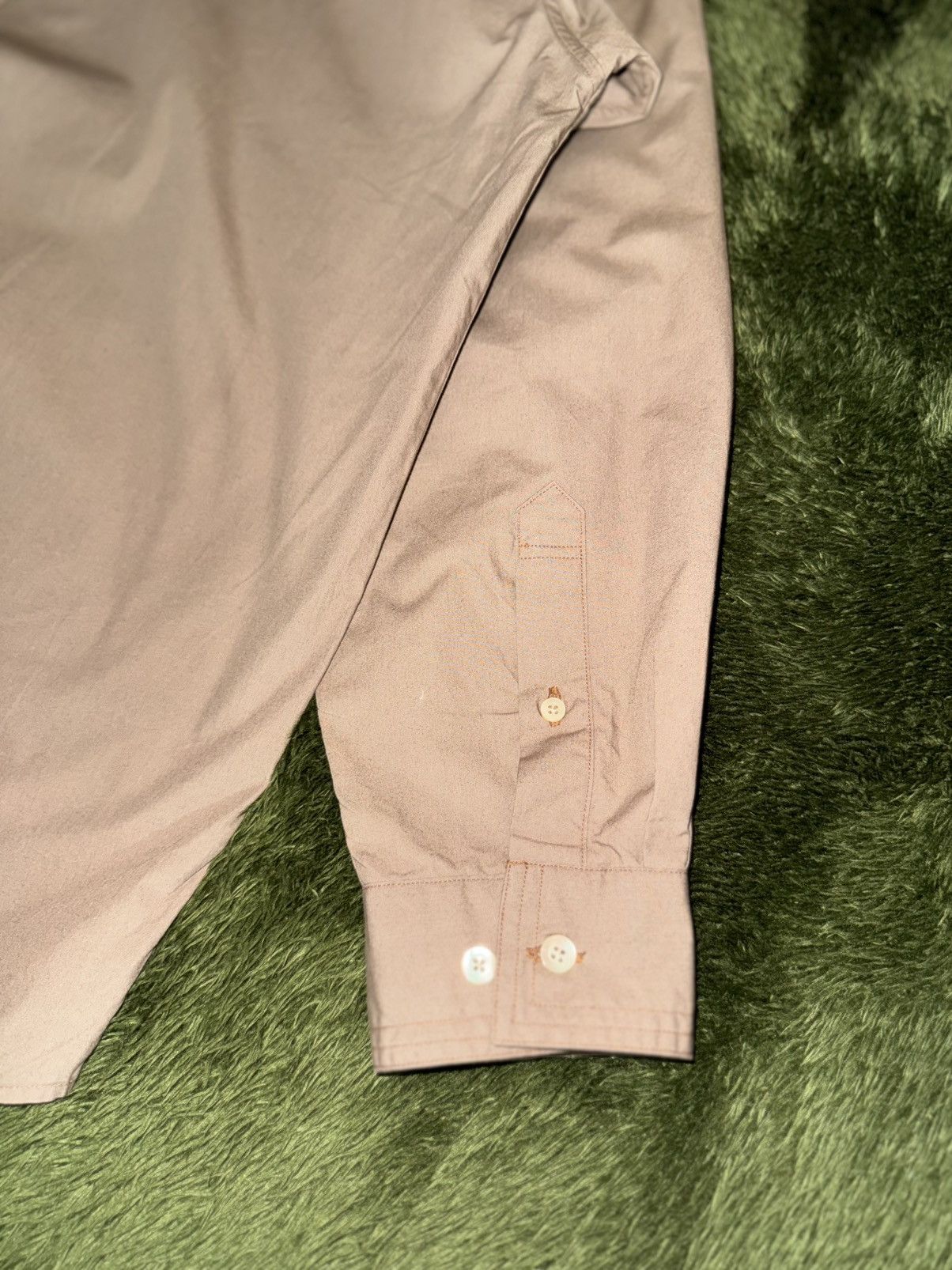 Japanese Brand [L] SHIRTER Stitch Detail Loose-Fit Shirt – Beige Size US L / EU 52-54 / 3 - 10 Thumbnail