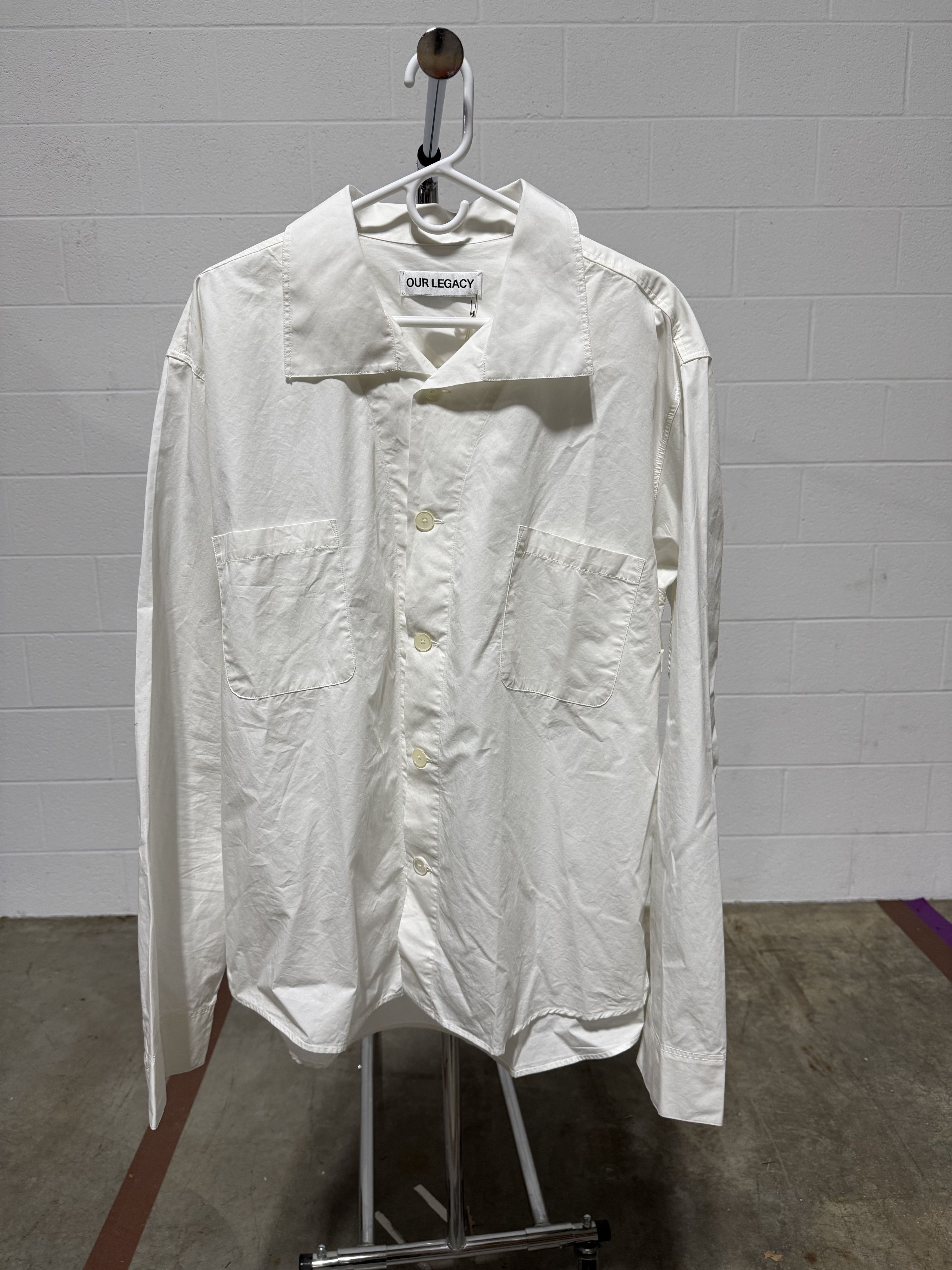 Our Legacy Our Legacy Funnel Shirt 'White Dense Poplin' Size US XXL / EU 58 / 5 - 1 Thumbnail