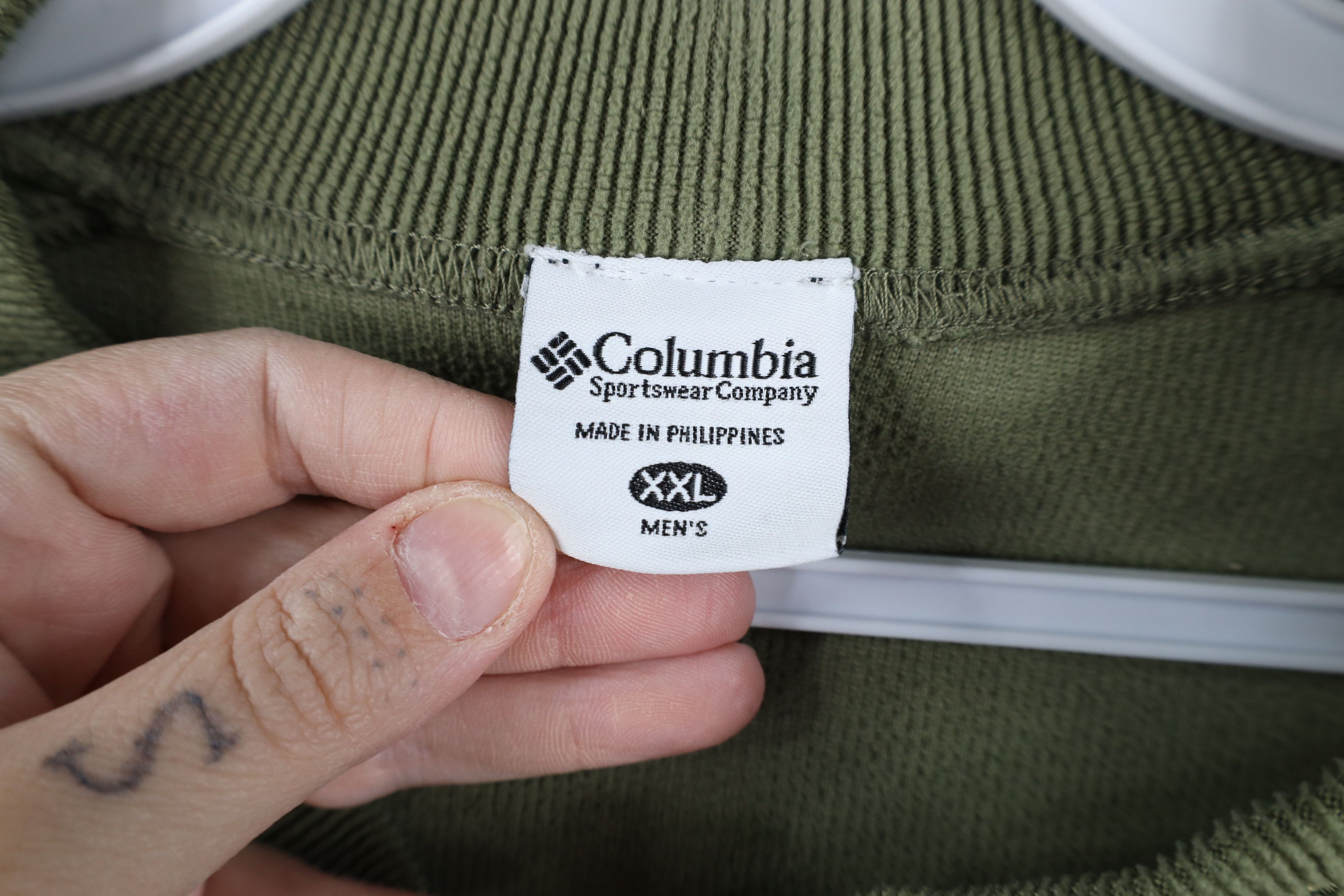 Columbia Vintage 90s Columbia Ribbed Fleece Mock Neck Sweater Green Size US XXL / EU 58 / 5 - 10 Thumbnail