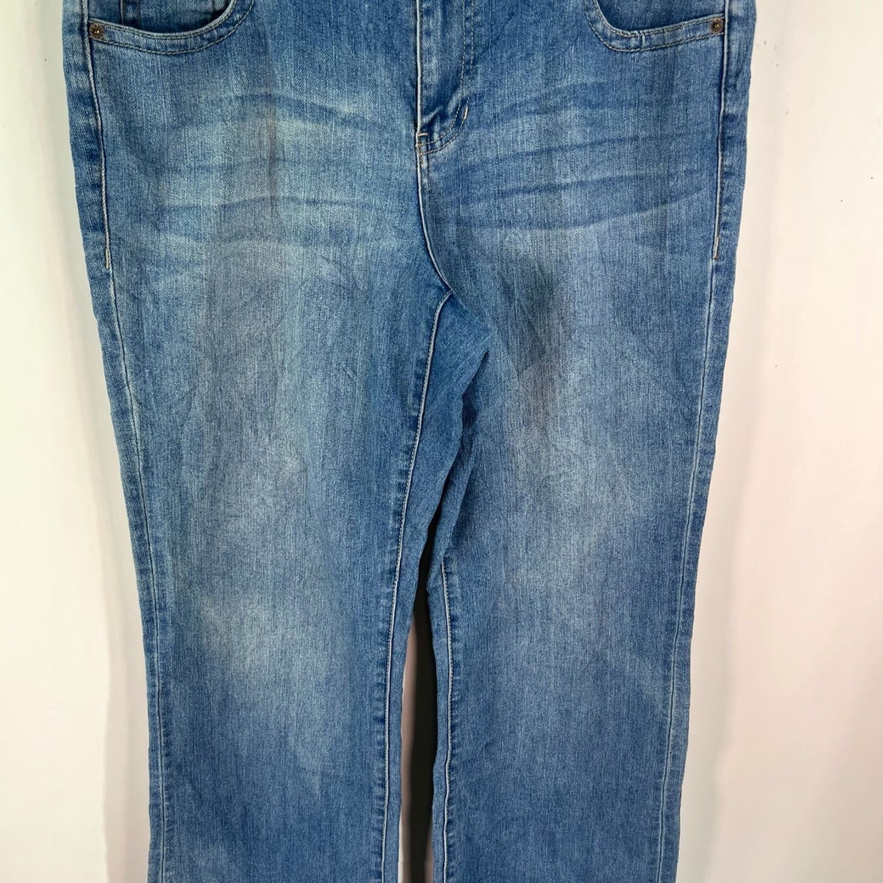DKNY DKNY Jeans Womens Bootcut 5-Pocket Blue Denim Stretch Soho Low Rise 14 Regular 36x33 Modern Classic Size 36" / US 14 / IT 50 - 3 Thumbnail