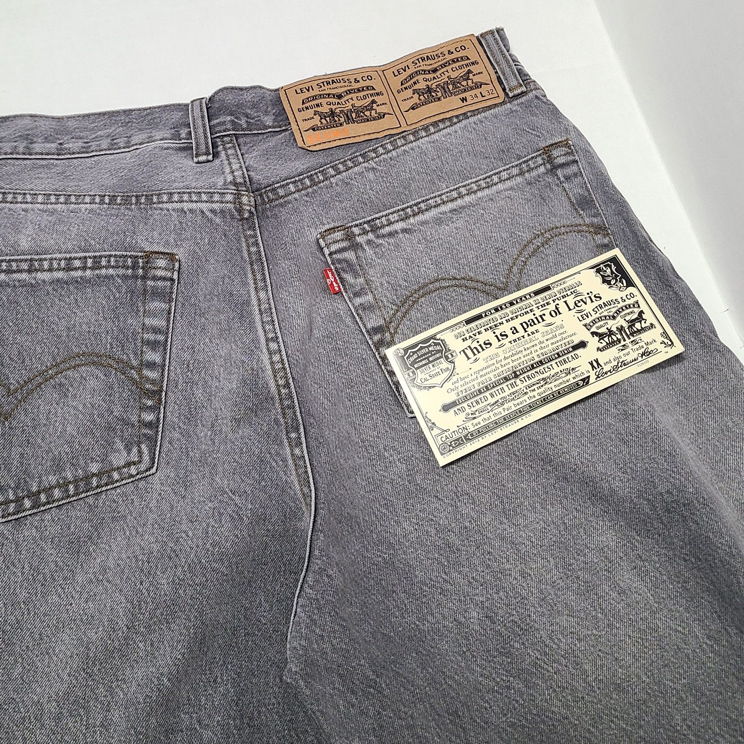 Beams Japan × Levi's Relaxed Fit Japan Selvedge Grey Jeans 34W Limited Edition Size US 34 / EU 50 - 10 Thumbnail