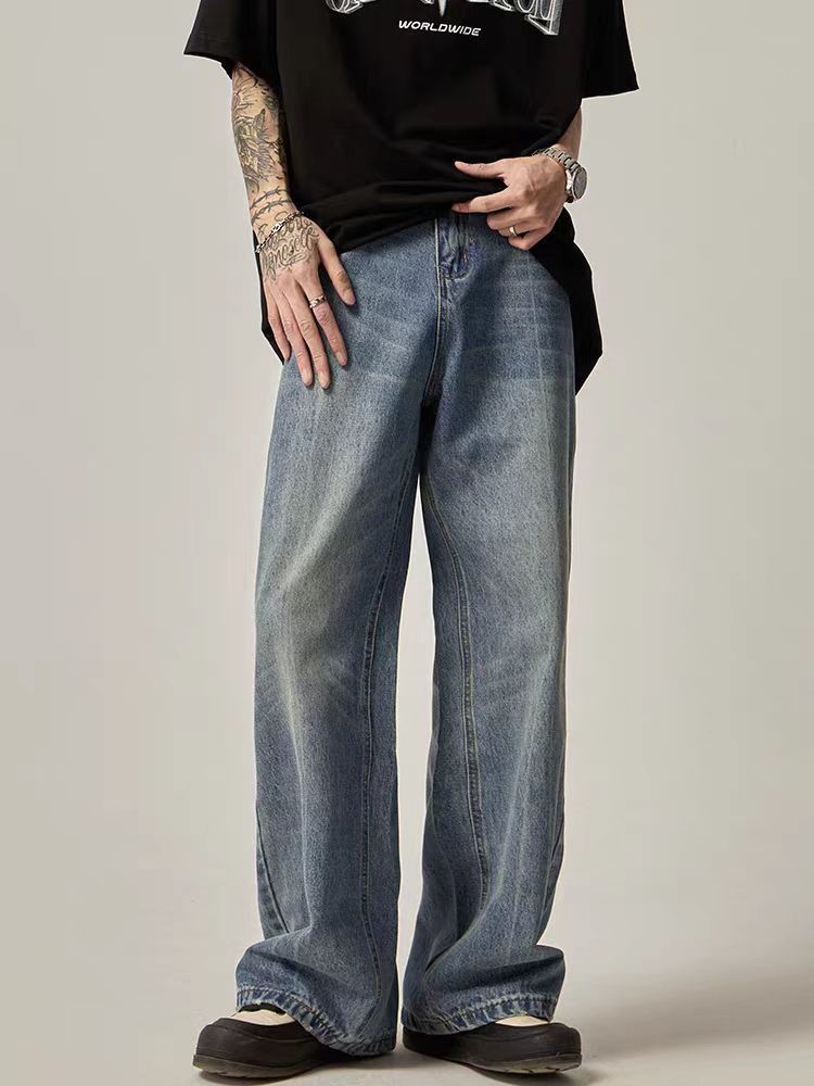 Japanese Brand × Jean Street vintage washed straight wide leg jeans Size US 32 / EU 48 - 2 Thumbnail