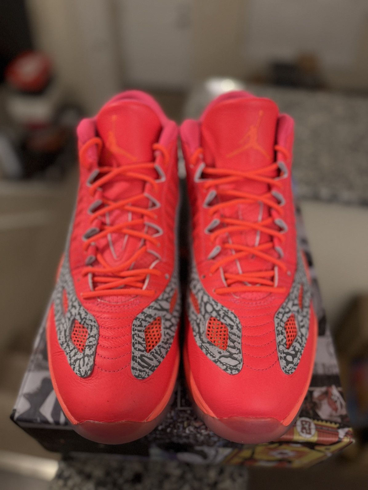 Jordan Brand × Nike Jordan 11 XI Flash Red Crimson Size 14 RARE Size US 14 / EU 47 - 3 Thumbnail