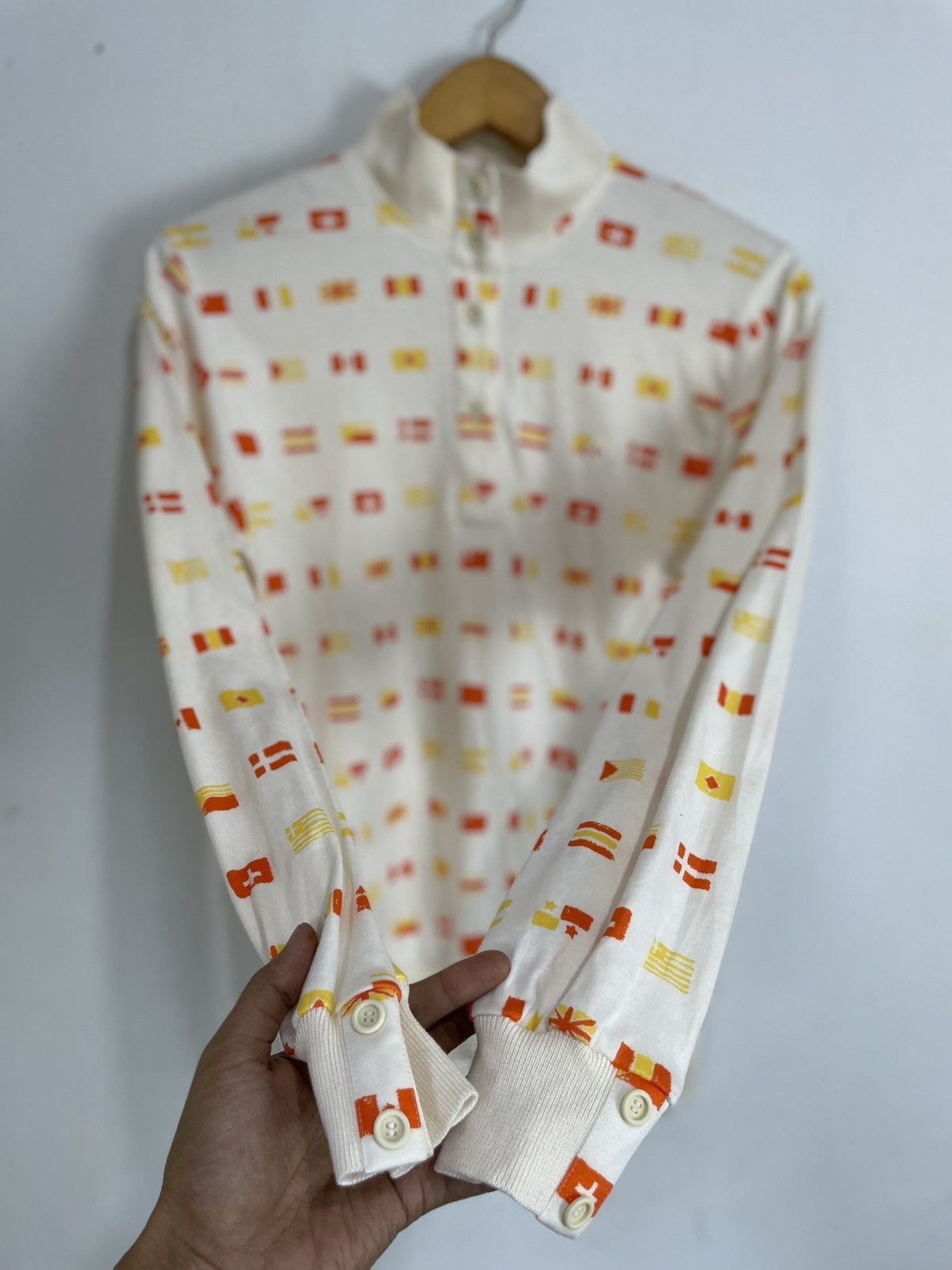 Christian Dior Monsieur Vintage Christian Dior sports Long sleeve flag printed Size M / US 6-8 / IT 42-44 - 2 Thumbnail