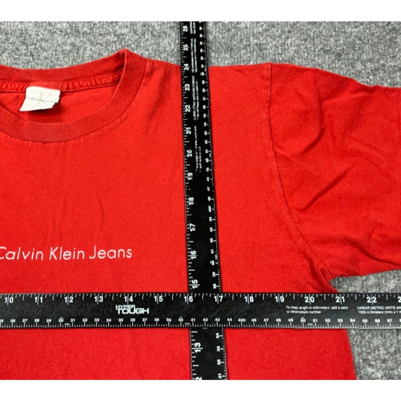Calvin Klein VINTAGE Calvin Klein T-Shirt Women's L Red 90s Spell Out Print Cotton USA Made Retro Shirt Basic Casual Short Sleeve Crew Neck Size L / US 10 / IT 46 - 5 Thumbnail