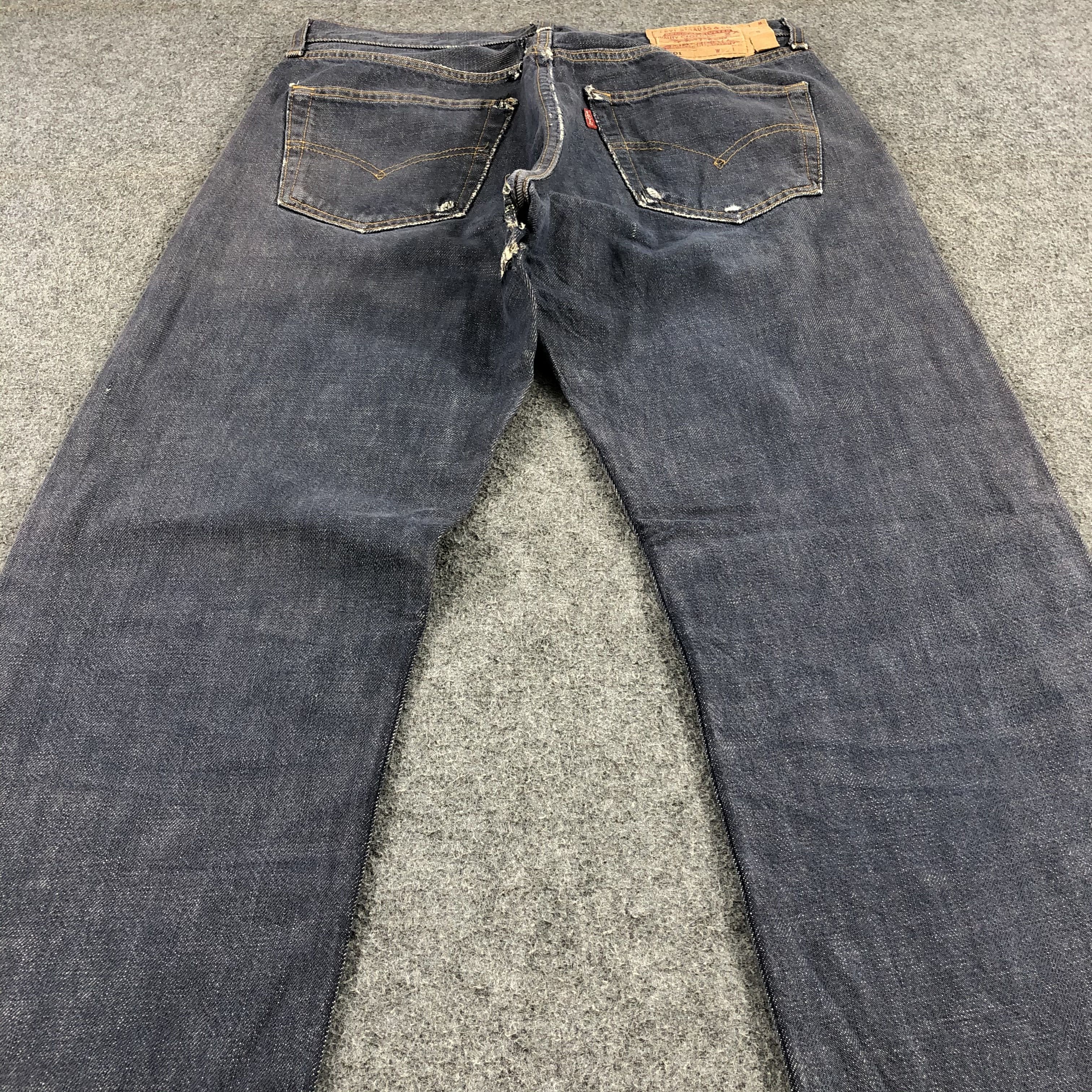 Levi's × Vintage Vintage 90s Distress Levis 501 Jeans-JM1552 Size US 32 / EU 48 - 4 Thumbnail