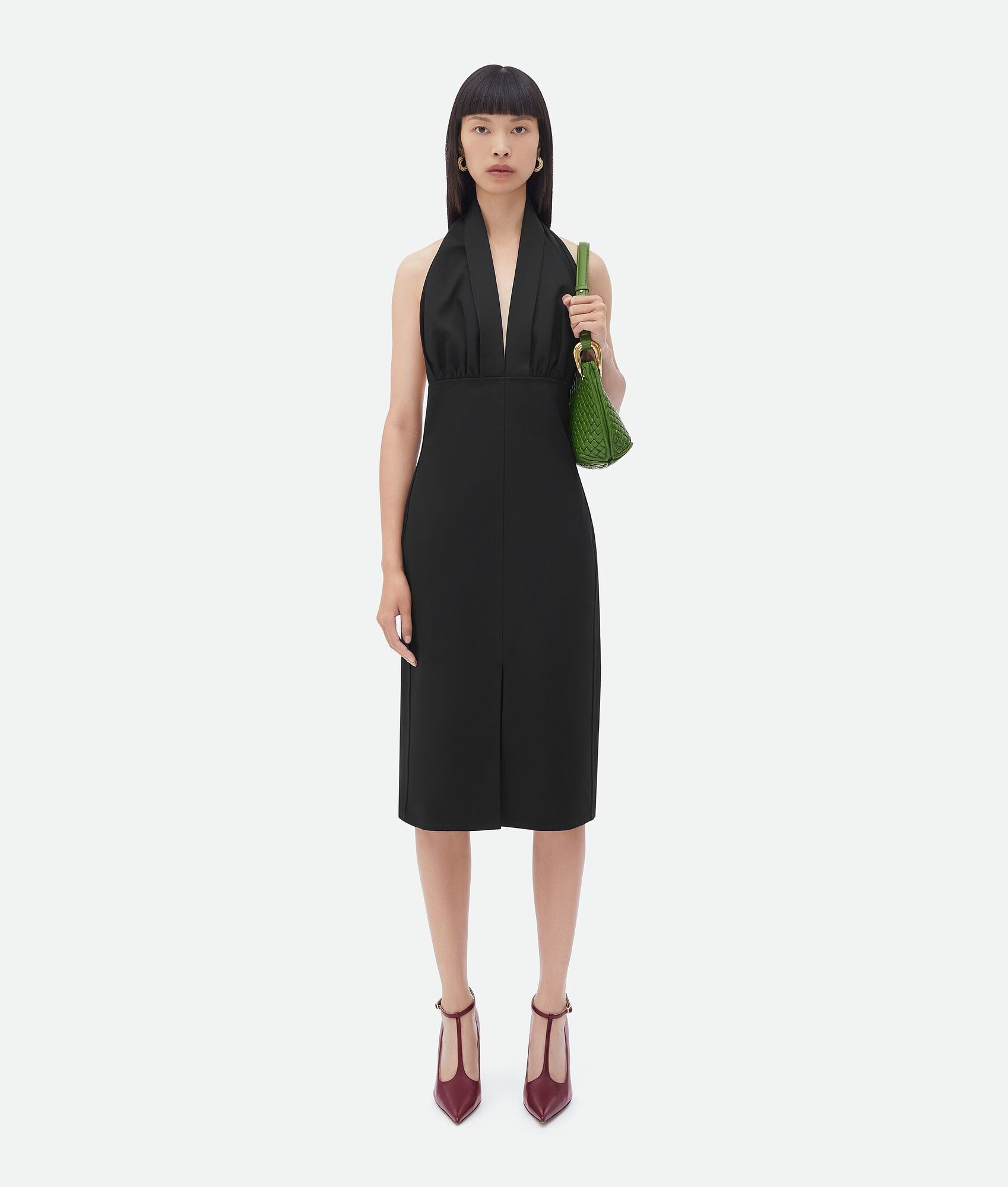 Bottega Veneta o1bcso1str0225 Cotton Canvas Dress in Black Size M / US 6-8 / IT 42-44 - 3 Thumbnail