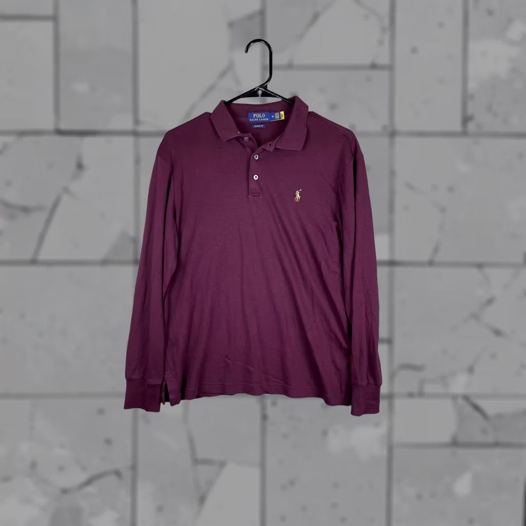 Polo Ralph Lauren Polo Ralph Lauren Shirt Mens M Maroon Long Sleeve Classic Fit Cotton Size US M / EU 48-50 / 2 - 1 Thumbnail