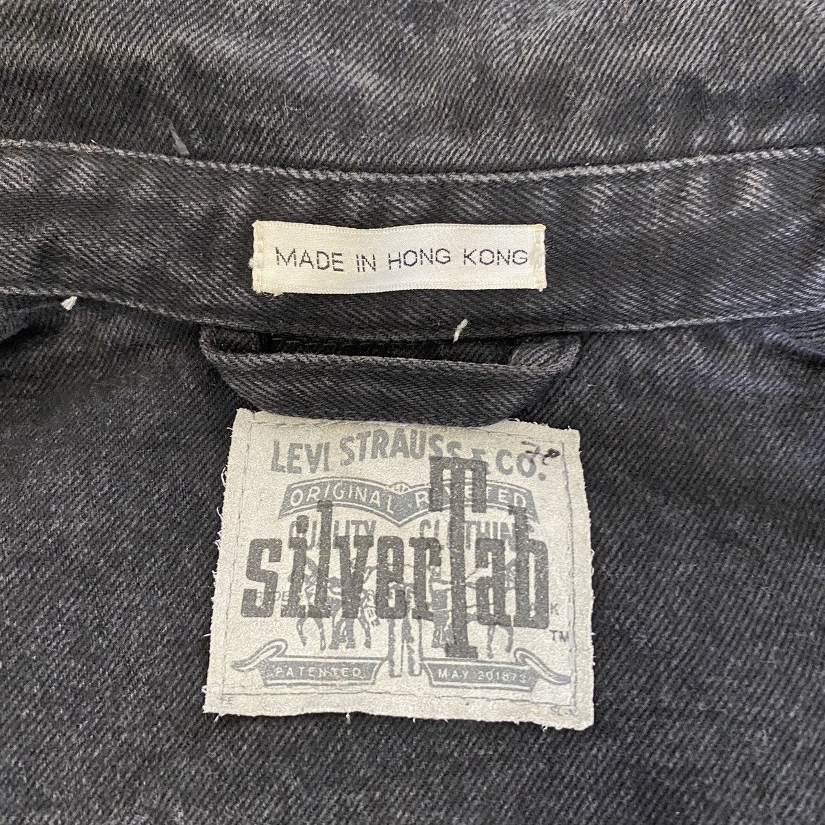 Levi's VTG 90’s Levis Silvertab Faded Black Thick Denim Shirt Size US M / EU 48-50 / 2 - 22 Thumbnail