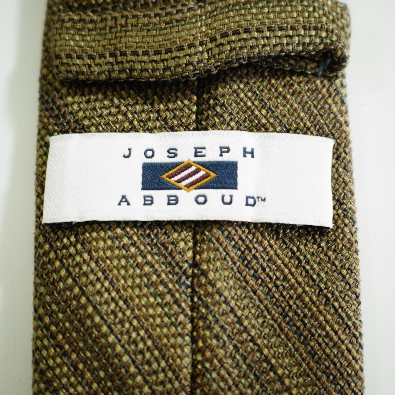 Joseph Abboud Joseph Abboud Knit Brown Striped Skinny Silk Tie Size ONE SIZE - 3 Thumbnail