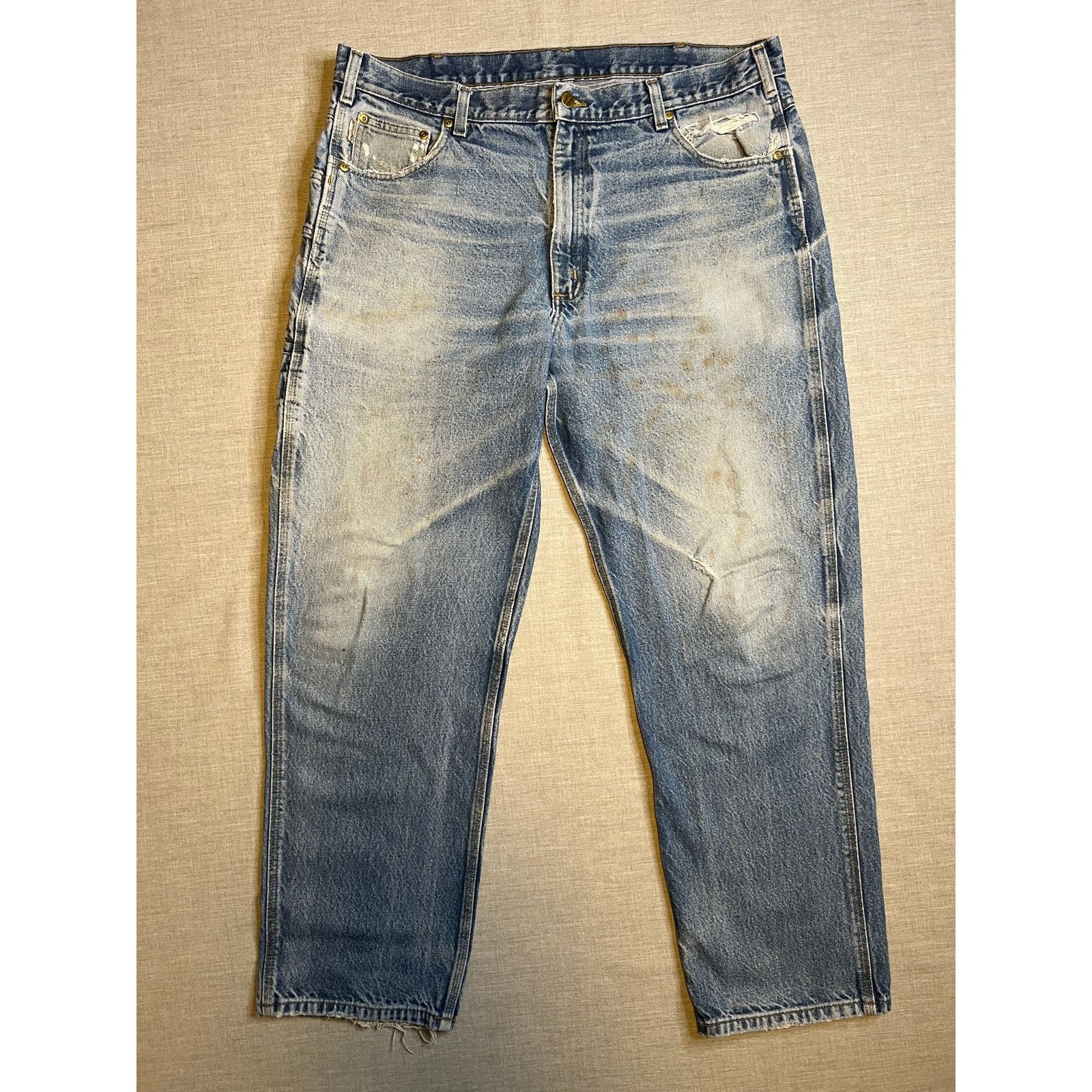 Carhartt Carhartt Faded Carpenter Workwear Jeans 40x32 Size US 40 / EU 56 - 2 Thumbnail