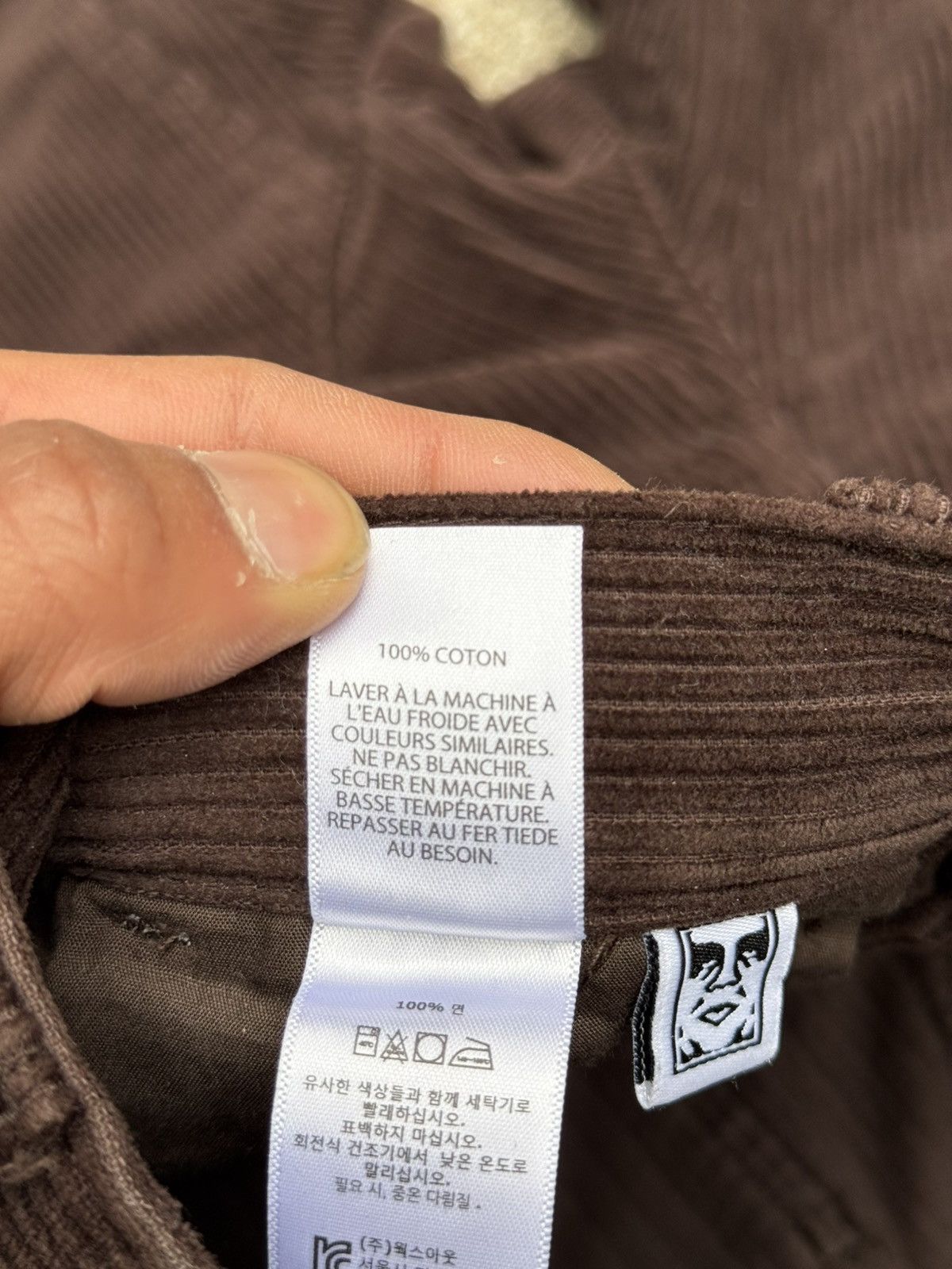 Obey Obey Carpenter Relaxed Fit Faded Corduroy Brown Pants Size US 28 / EU 44 - 7 Thumbnail