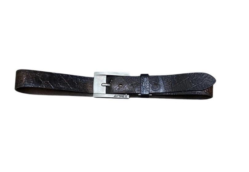 Avirex Vintage Leather Avirex Belt Monogram Design Size 30 - 1 Thumbnail