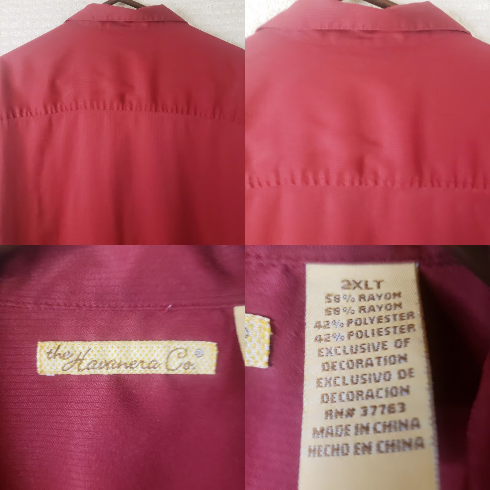 Vintage The Havanera Co. Shirt 2XLT Red White Embroidered Short Sleeve Button-Down Mens Shirt Hung Manual Size US XXL / EU 58 / 5 - 9 Thumbnail