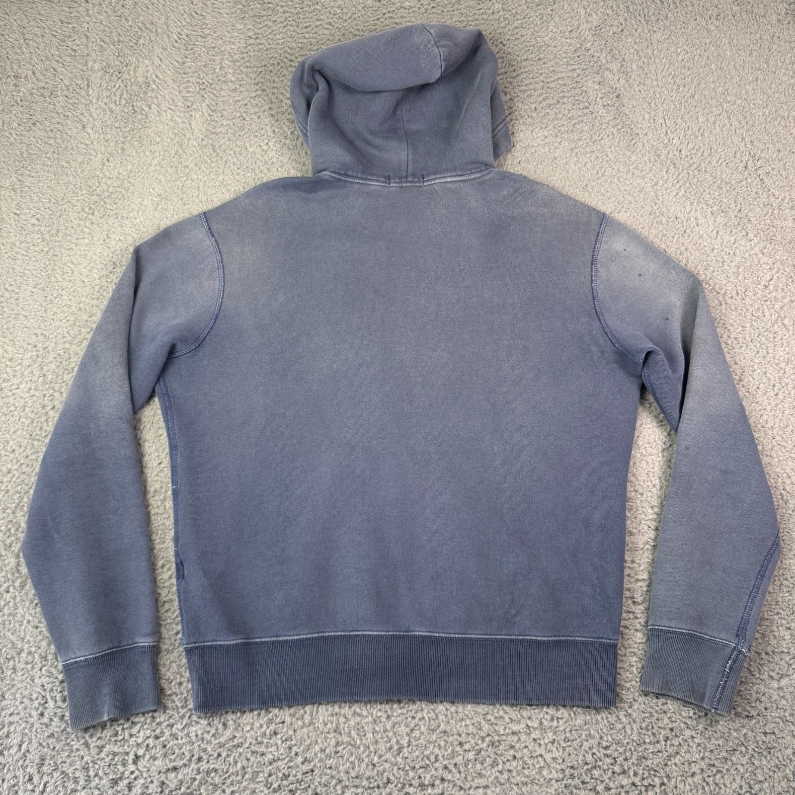 Polo Ralph Lauren × Vintage Polo Ralph Lauren Zip Hoodie Faded Blue Distressed Boxy VTG Size US M / EU 48-50 / 2 - 8 Thumbnail