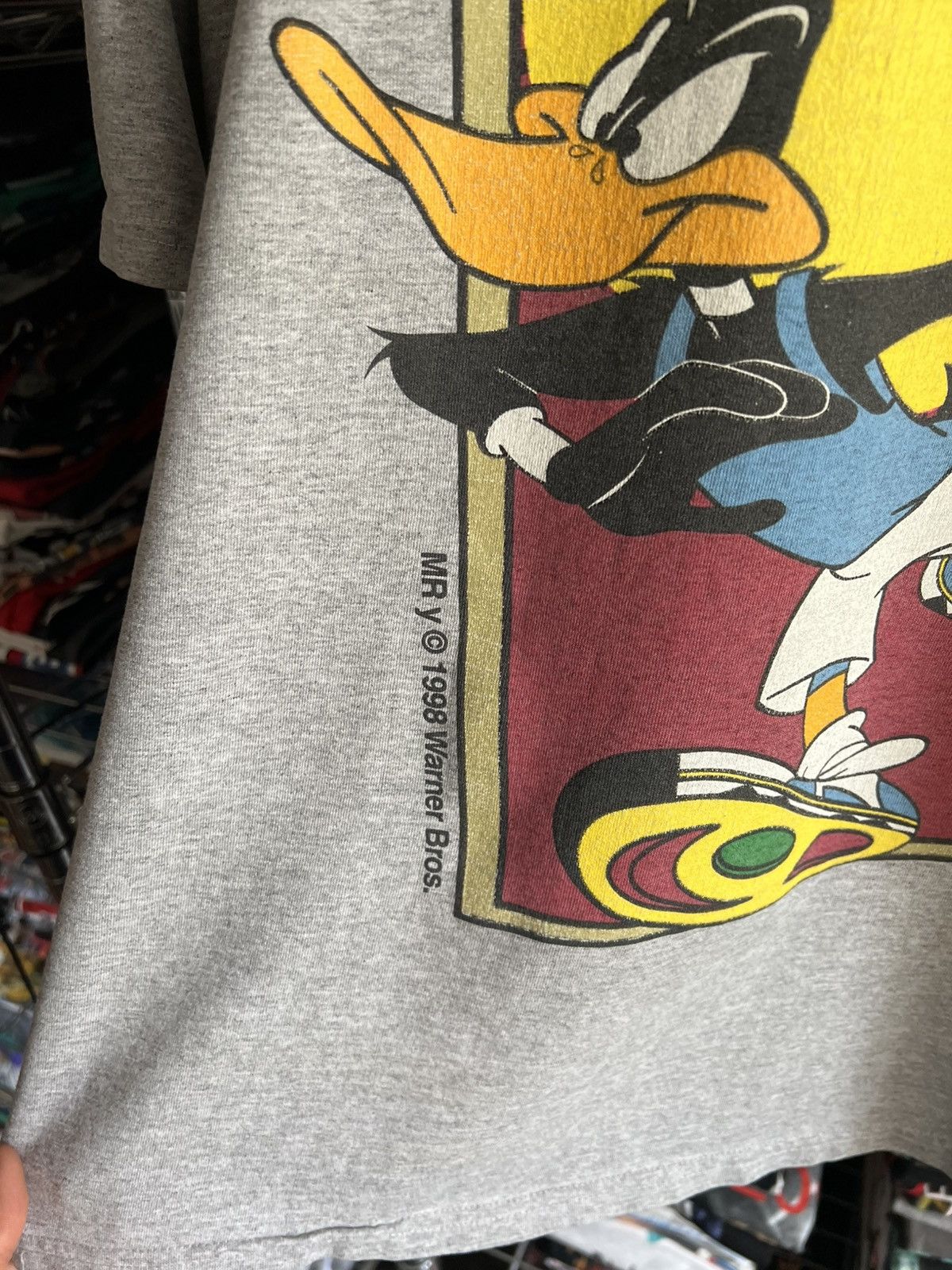 Vintage 1998 Daffy Duck Looney Tunes NBA Basketball Promo Tee Size US L / EU 52-54 / 3 - 4 Thumbnail