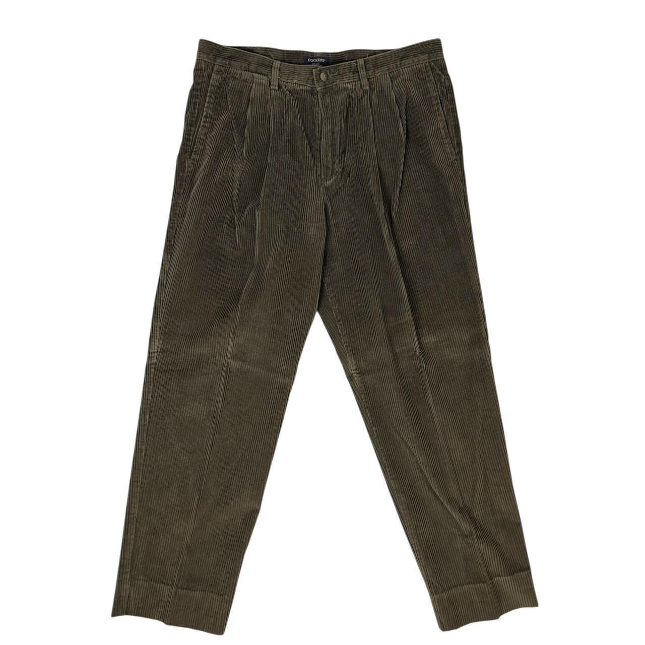 Dockers Vintage Dockers Corduroy Pants Olive 90s Pleated Preppy Size US 38 / EU 54 - 1 Thumbnail