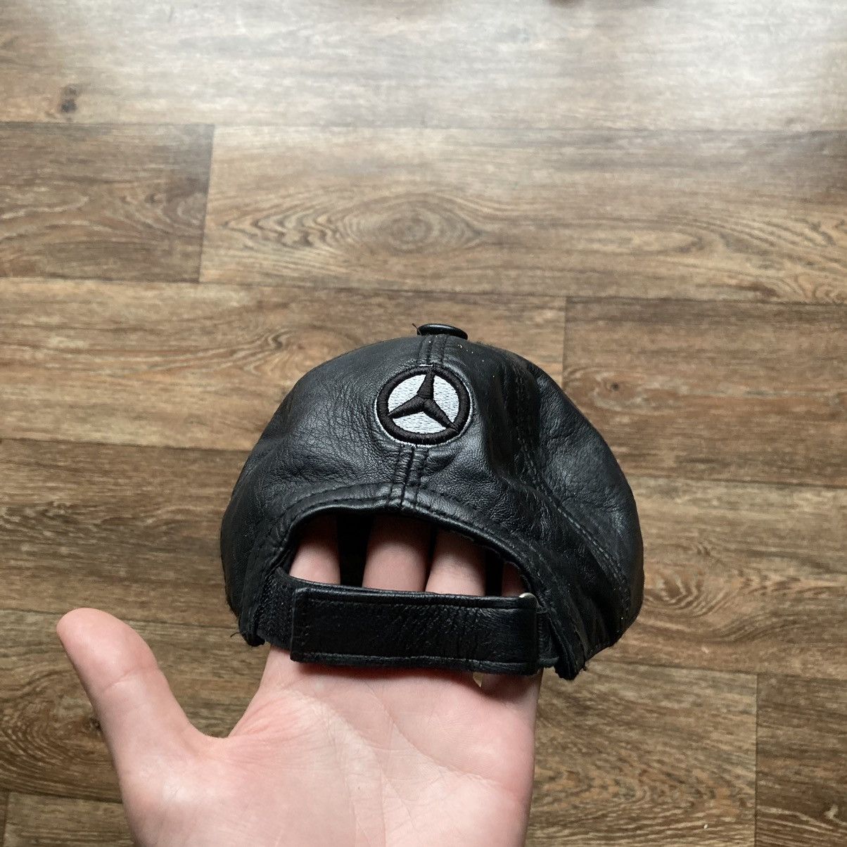 Formula 1 × Mercedes-Benz × Vintage Vintage Leather Mercedes Benz Formula uno Cap Size 30 - 3 Thumbnail