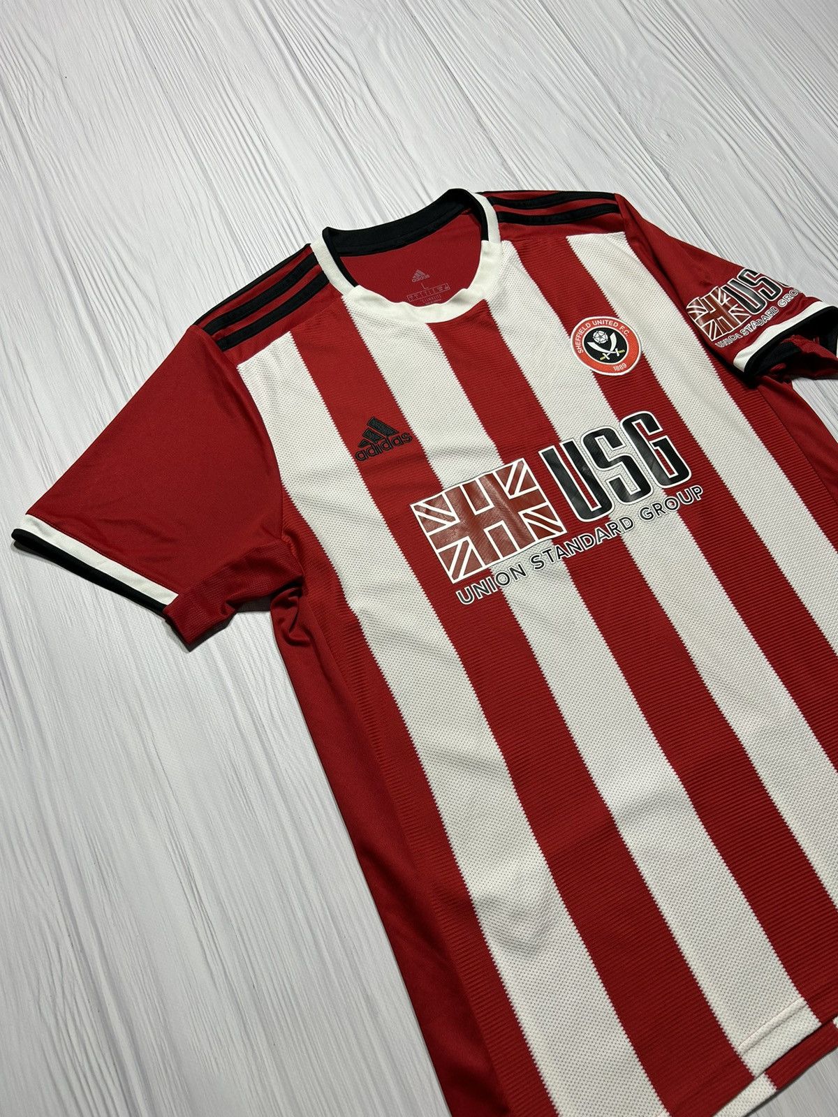 Adidas 2019-2020 Sheffield United Adidas Home Football Shirt Jersey Size US L / EU 52-54 / 3 - 3 Thumbnail
