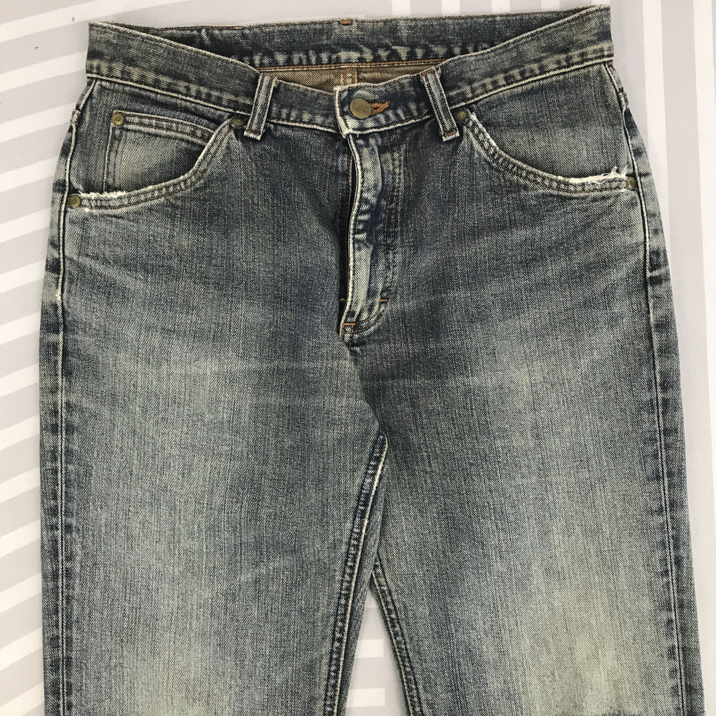 Japanese Brand × Lee × Vintage Flare Japan Denim Lee Distressed Bootcut Pants Size US 32 / EU 48 - 2 Thumbnail