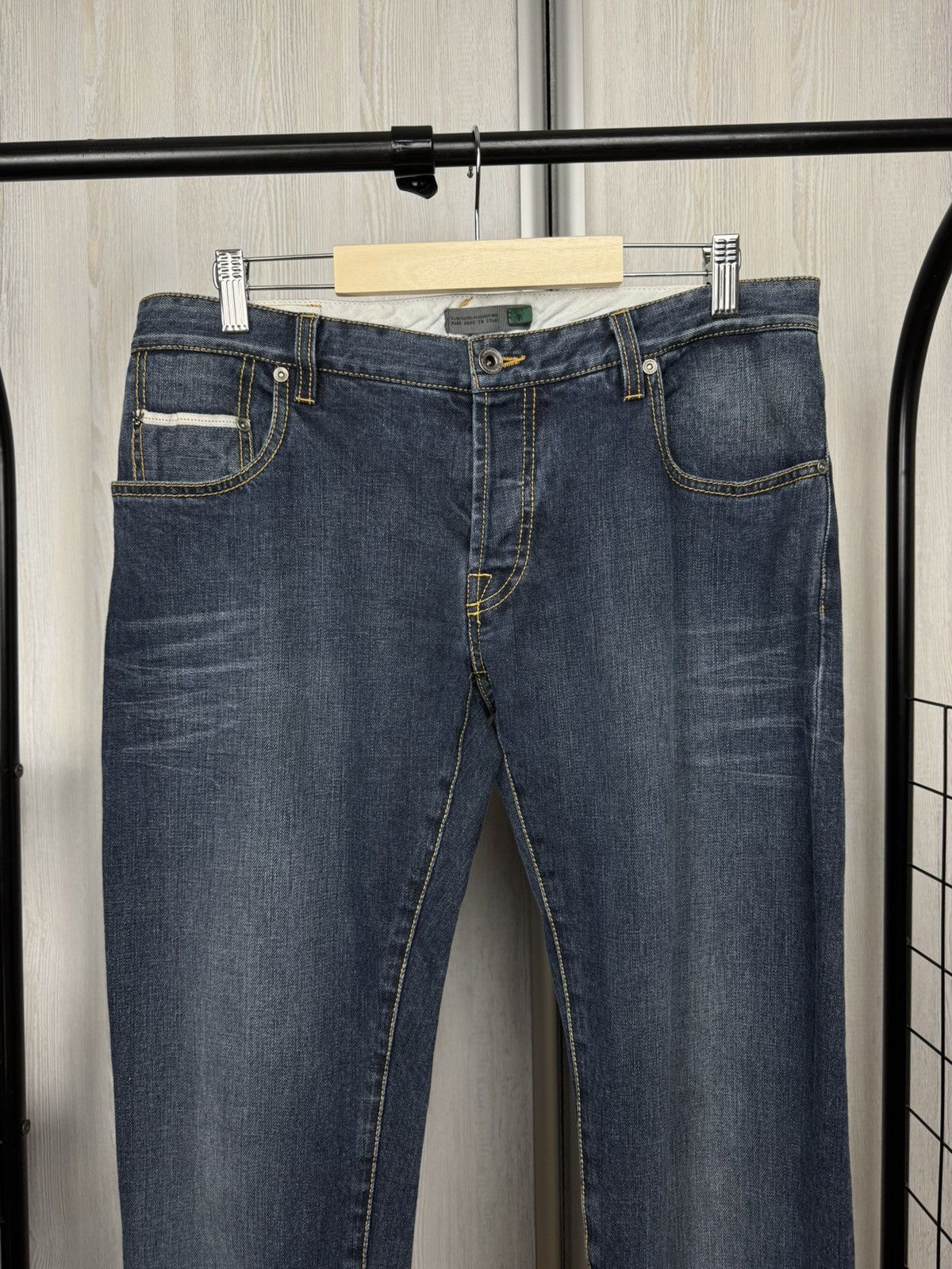 Messagerie MESSAGERIE Blue Selvedge Denim Spider Slim Italian Jeans Size US 34 / EU 50 - 4 Thumbnail