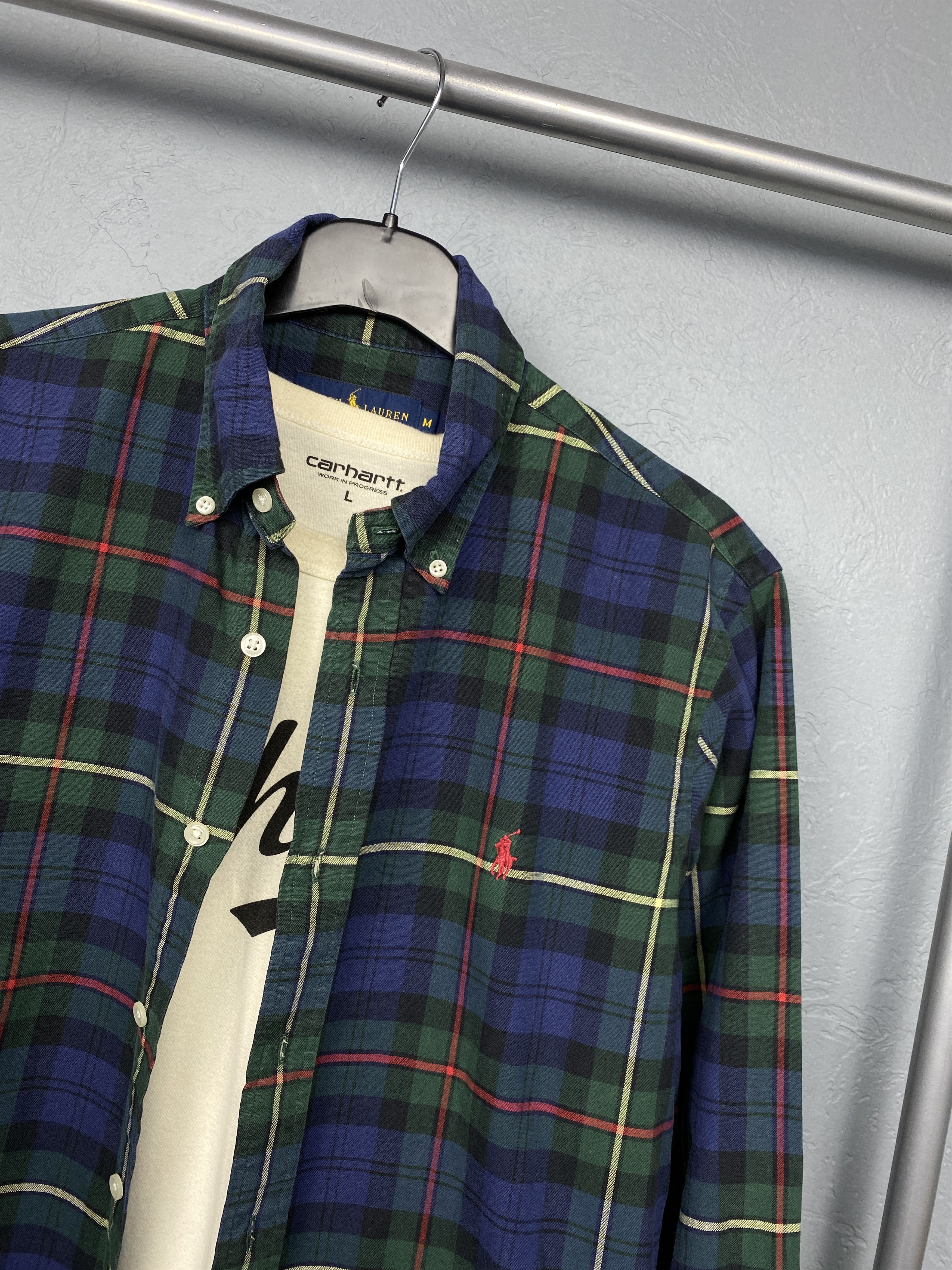 Polo Ralph Lauren × Ralph Lauren Polo Ralph Lauren Vintage Mens Plaid Long Sleeve Shirt Size US M / EU 48-50 / 2 - 2 Thumbnail