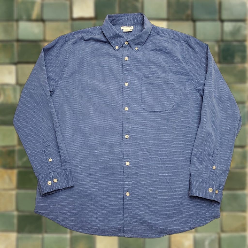 Carbon2Cobalt VINTAGE Carbon 2 Cobalt Shirt Mens LT Blue dot Cotton Long Sleeve Button Casual Size US L / EU 52-54 / 3 - 1 Thumbnail