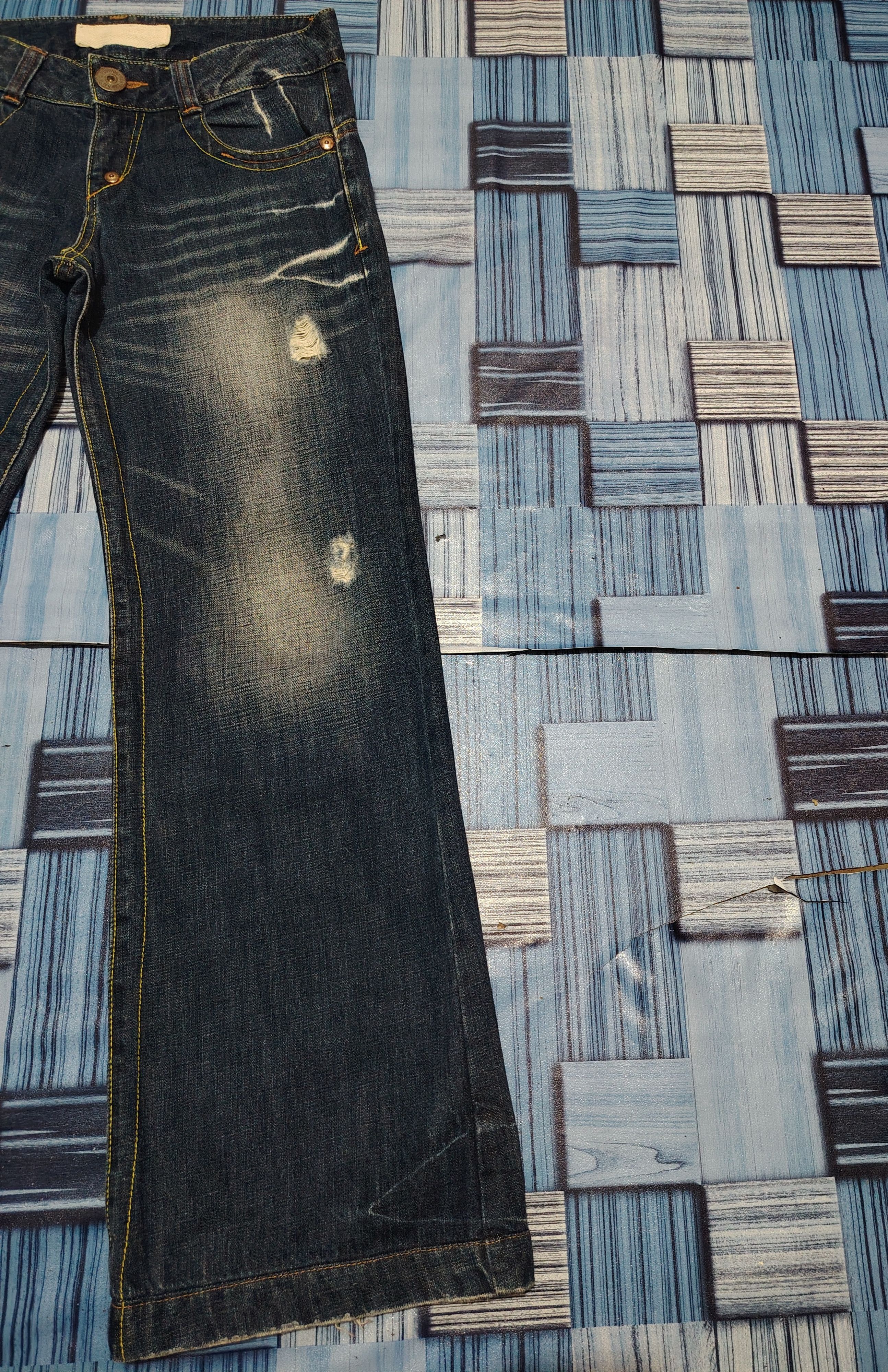 Who Decides War Japanese Saburoku Bell Bottom jeans Flared jeans Size US 31 - 3 Thumbnail
