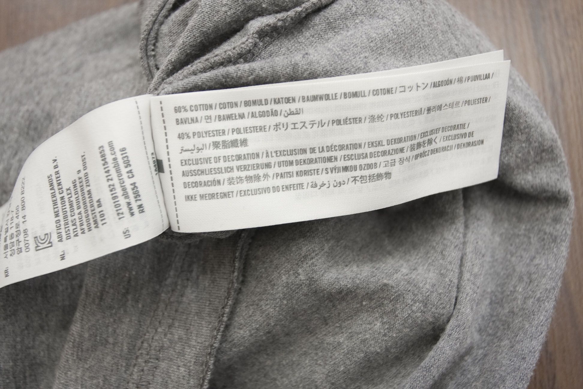 Abercrombie & Fitch Abercrombie & Fitch T Shirt M Pocket Gray Size US M / EU 48-50 / 2 - 4 Thumbnail