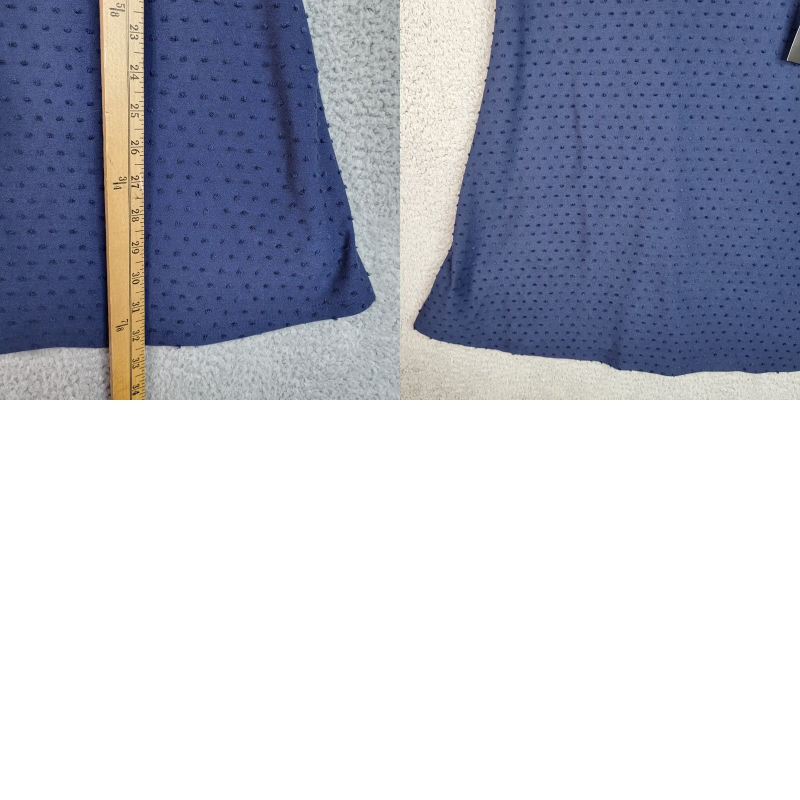 Vintage Trixxi Women's Navy Blue Tie V-Neck Dress Shirt? Size S / US 4 / IT 40 - 8 Thumbnail