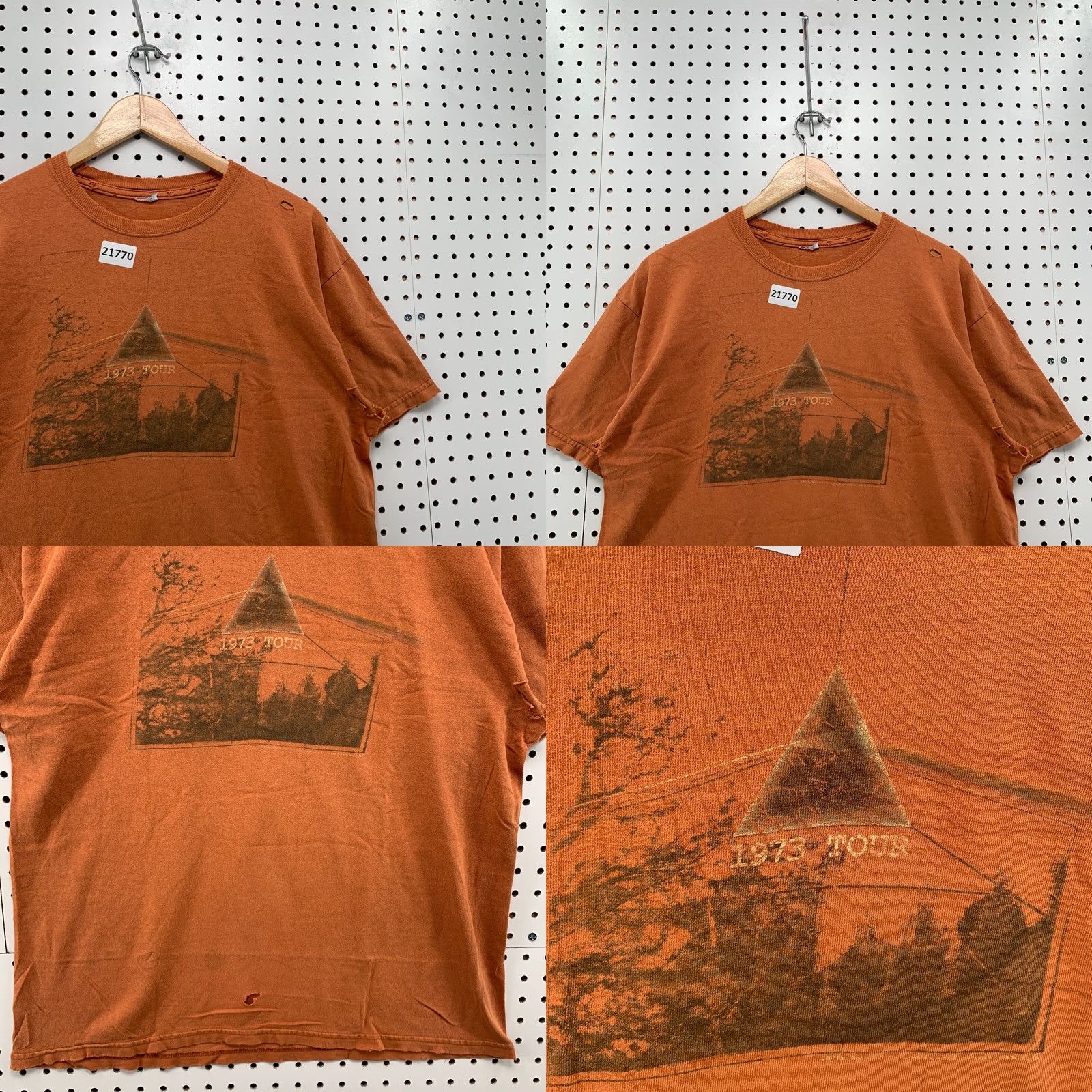 Vintage VINTAGE Pink Floyd Shirt Adult Medium Pink Darkside Of The Moon DIstressed 23x27 Mens Size US M / EU 48-50 / 2 - 8 Thumbnail
