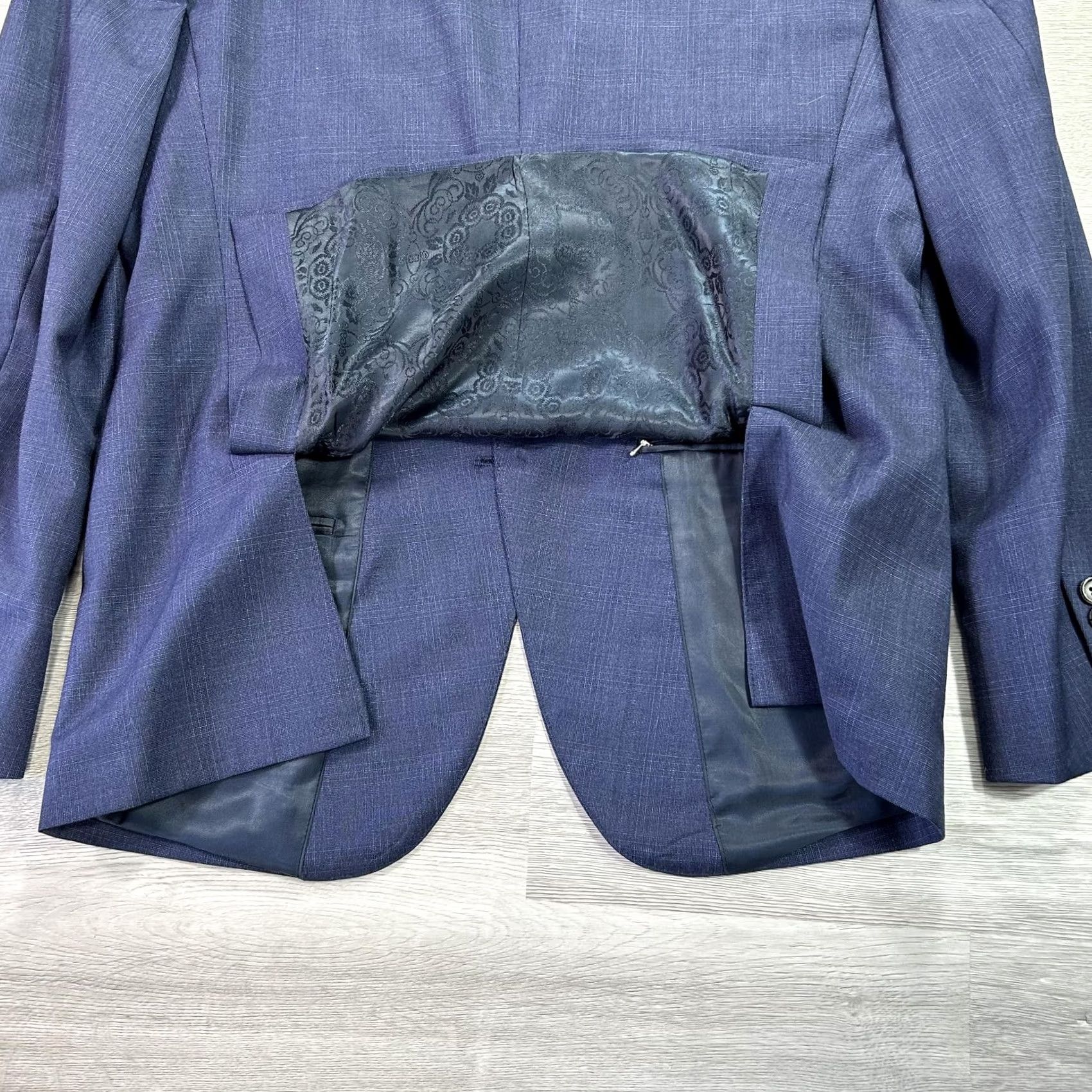 Vintage Peter Jackson Suit Jacket Mens 40 Short Blue Wool Two-Button Notch Lapel 2 Piece Formal Wedding Business Short Sleeve 4-Button Cuffs Size US 40 / EU 56 - 6 Thumbnail