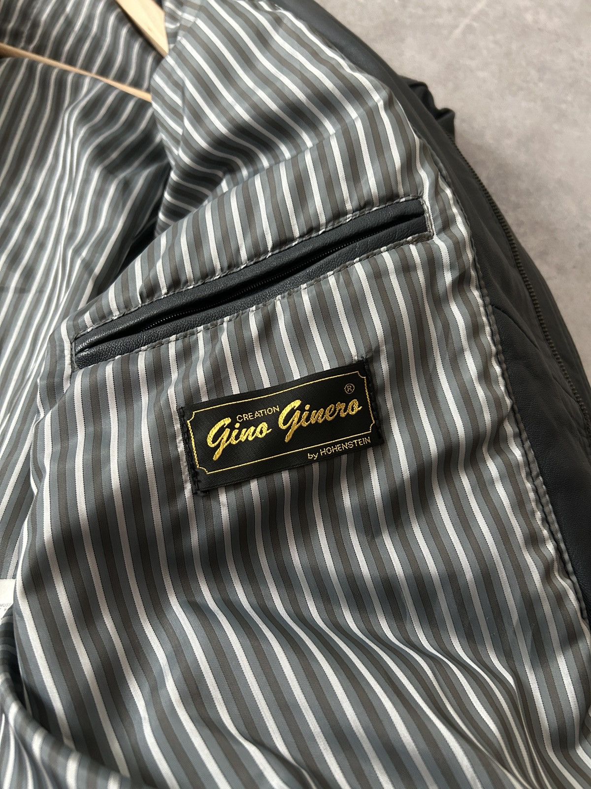 Genuine Leather Vintage Gino Ginera Leather mens leather jacket Size US L / EU 52-54 / 3 - 5 Thumbnail