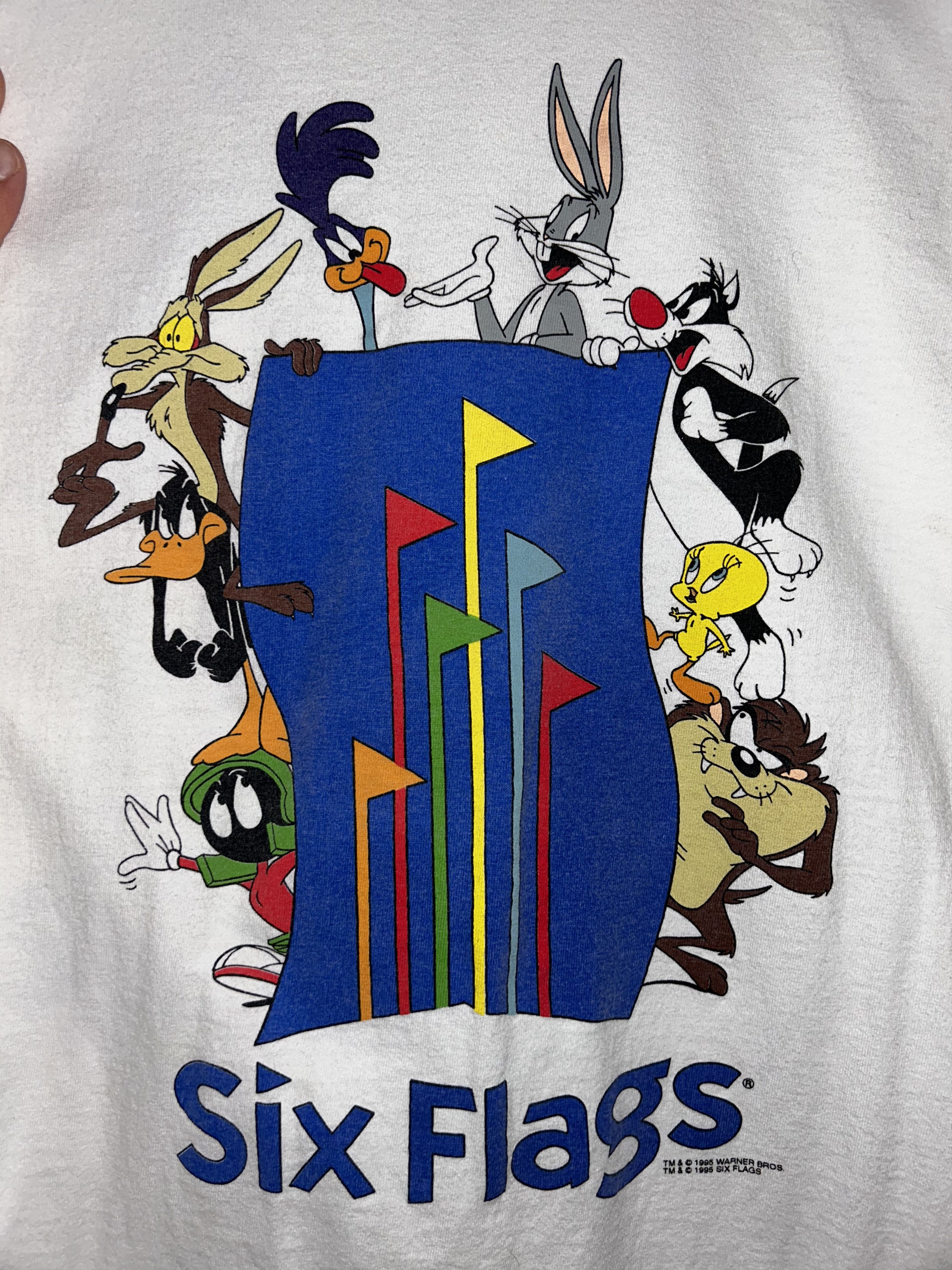 Vintage Vintage 1995 Six Flags Tee Size US L / EU 52-54 / 3 - 2 Thumbnail