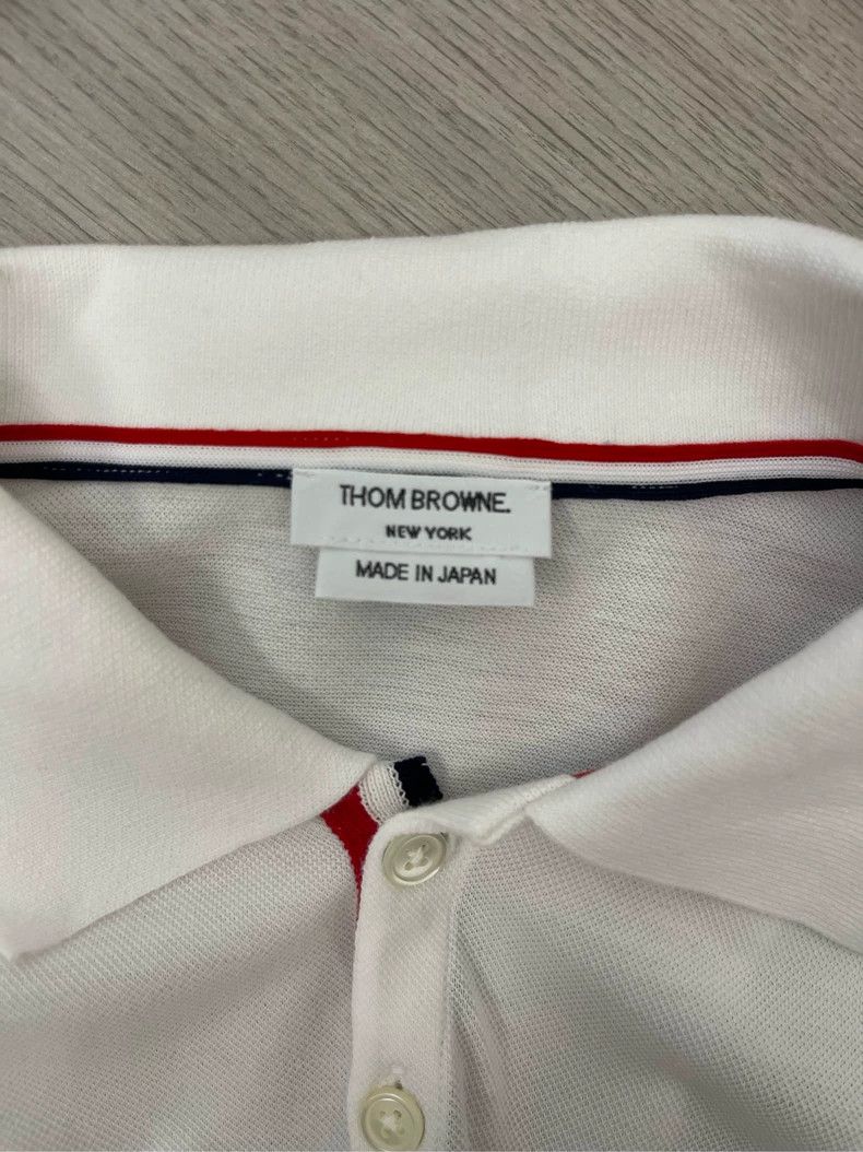 Thom Browne Thom Browne White pocketed polo collar short sleeves Size US S / EU 44-46 / 1 - 6 Thumbnail