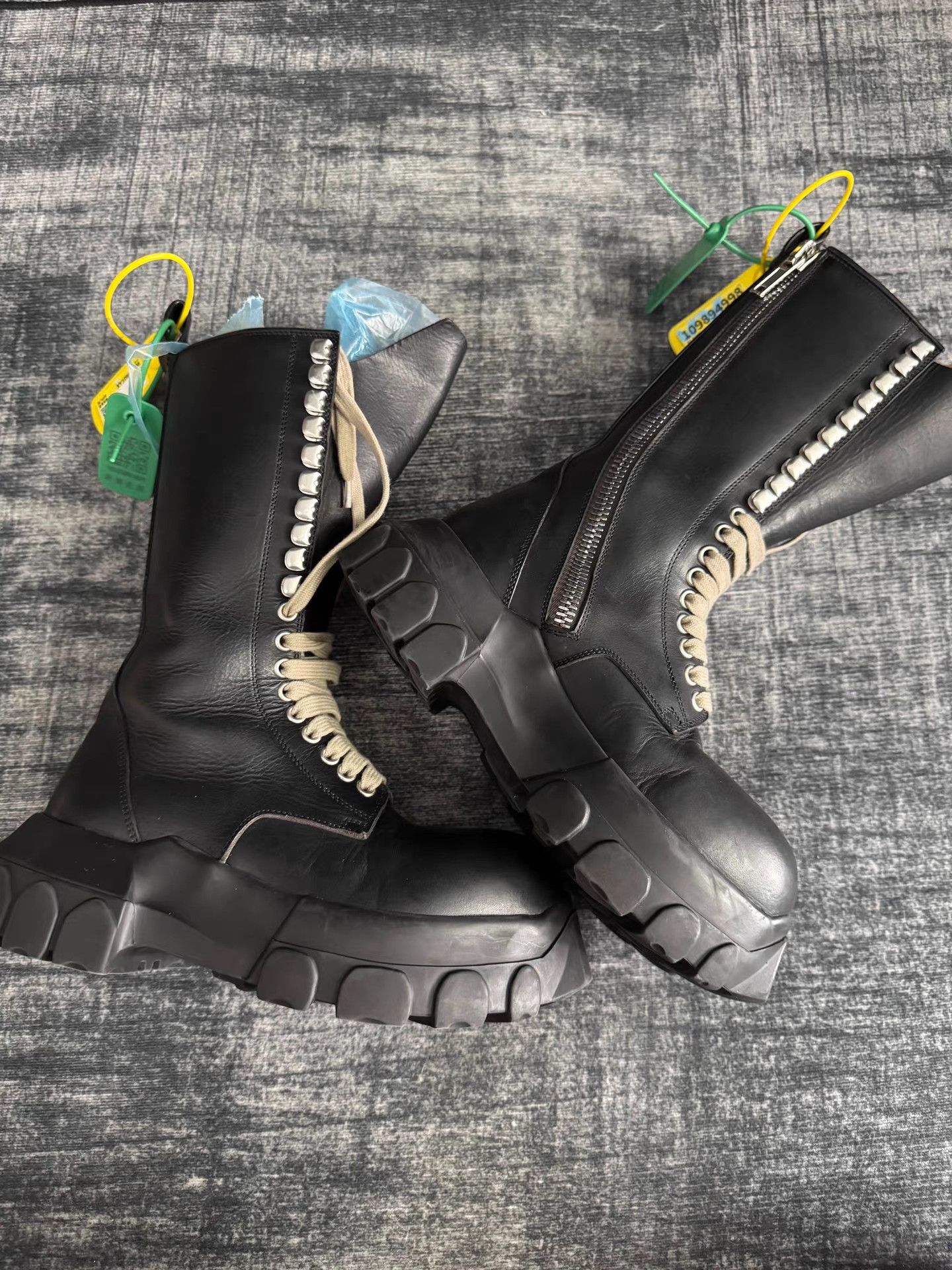 Rick Owens rick owens Octopus Lace-up Combat Boots Size US 5 / IT 35 - 2 Thumbnail