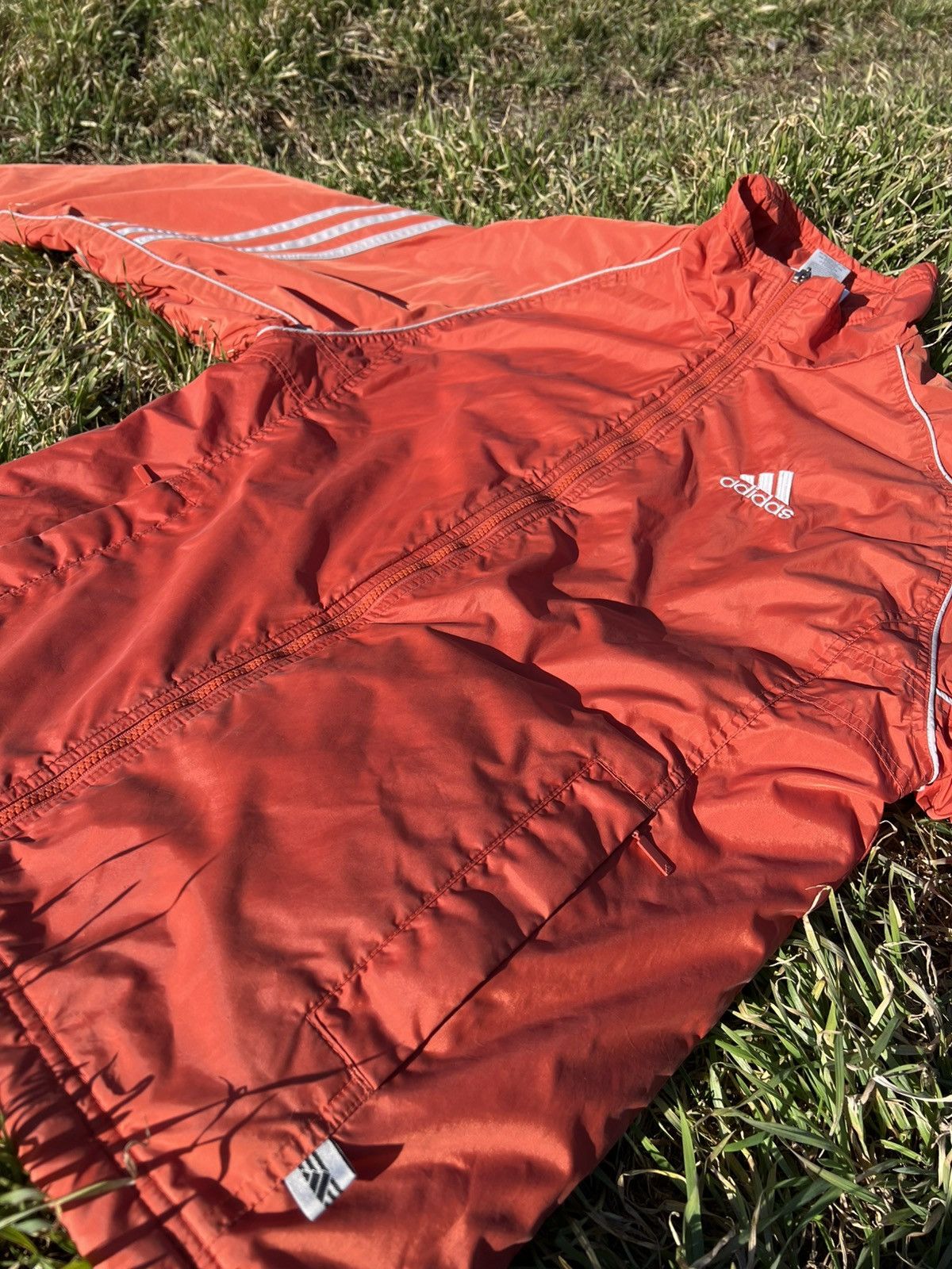 Adidas Vintage Adidas Windbreaker Jacket – Burnt Orange Size S / US 4 / IT 40 - 4 Thumbnail