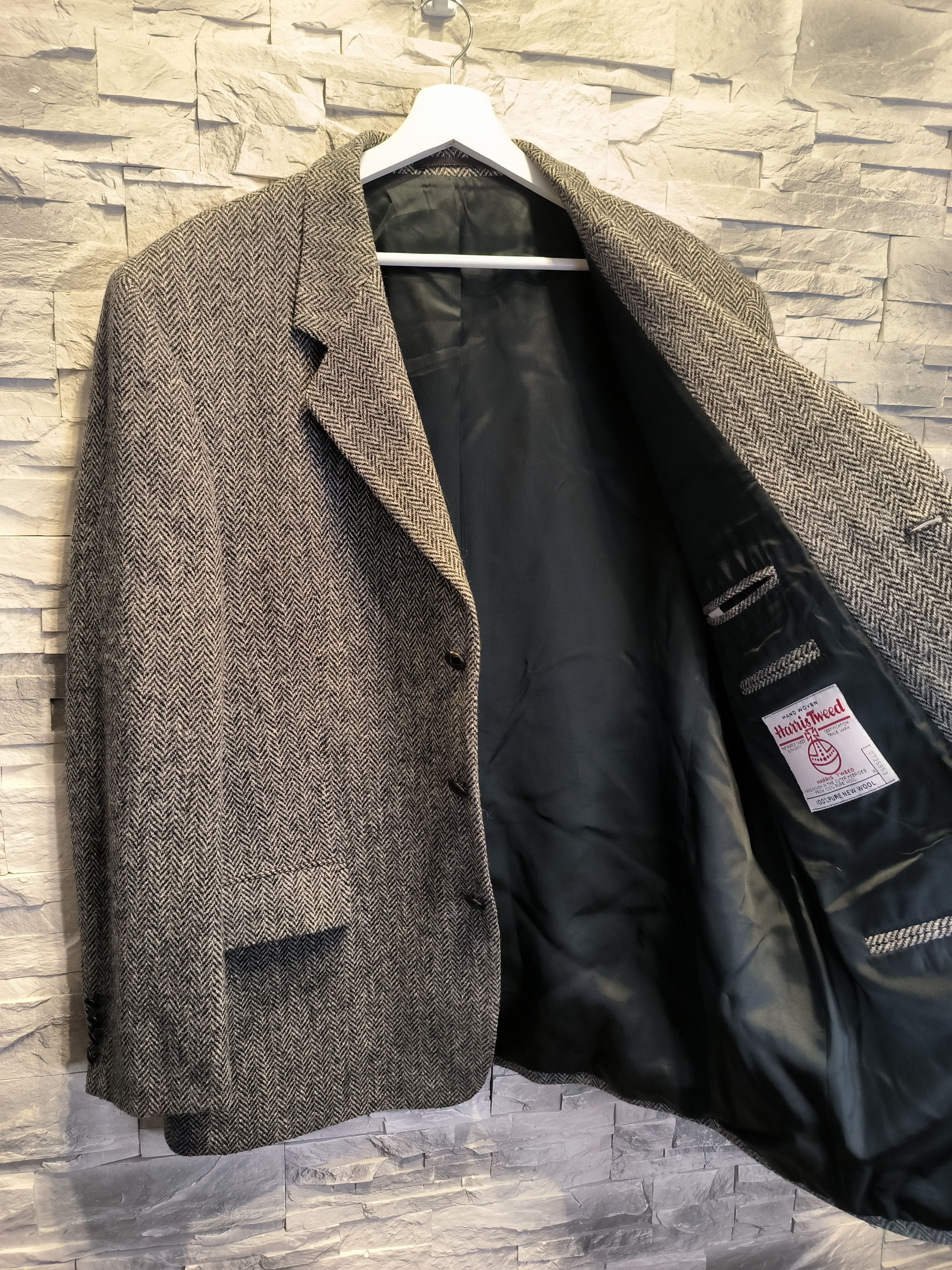 Harris Tweed Harris Tweed Suit Jacket Wool Gray Size 54R - 3 Thumbnail