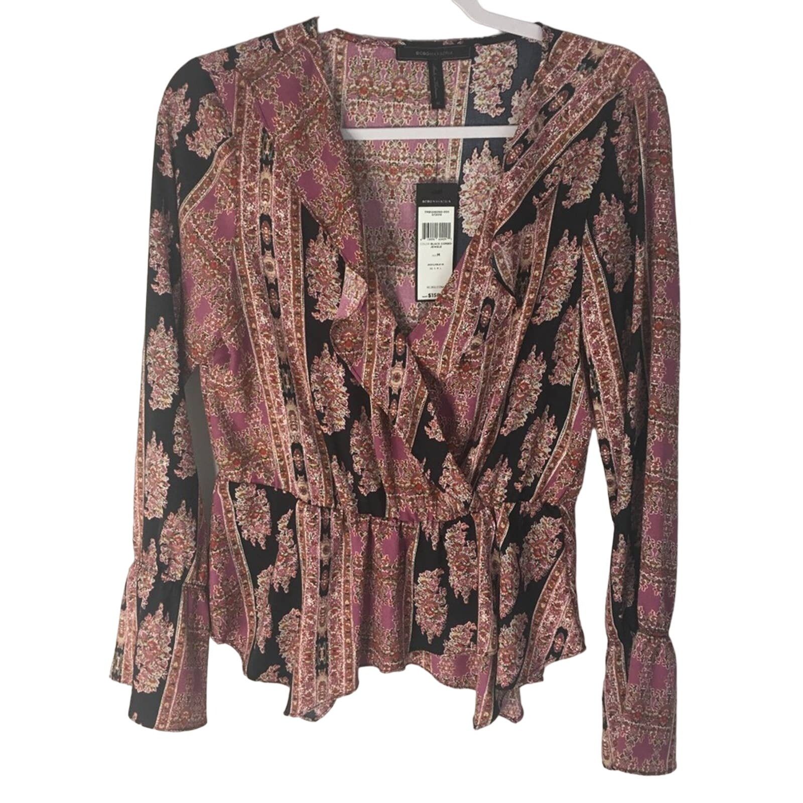 Bcbgmaxazria NWT BCBGMazAzria Women's Woven Top Blouse Size Medium Size M / US 6-8 / IT 42-44 - 1 Thumbnail