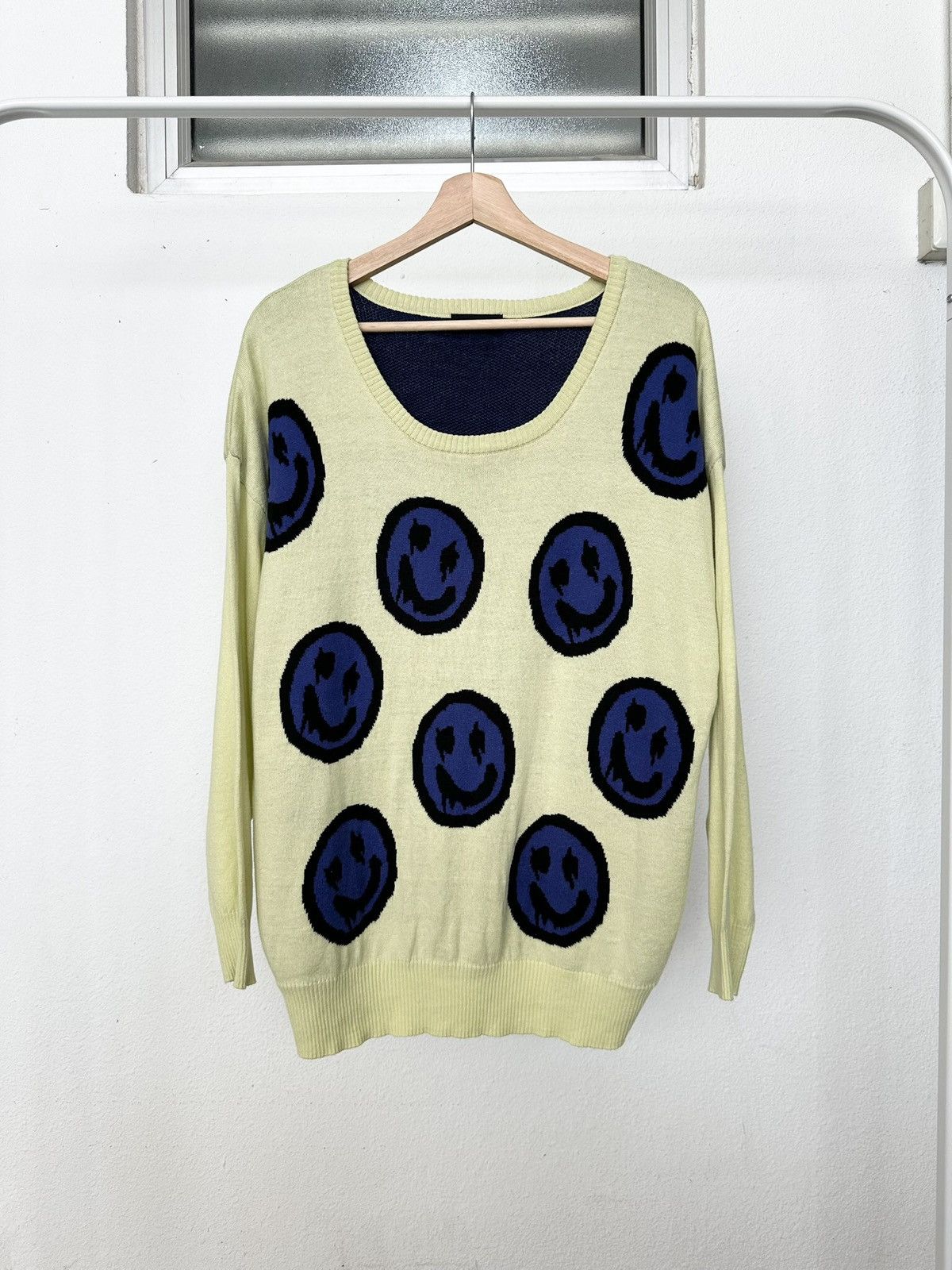 Hysteric Glamour 00's World Wide Love scary smiley knitted sweater Size US L / EU 52-54 / 3 - 7 Thumbnail