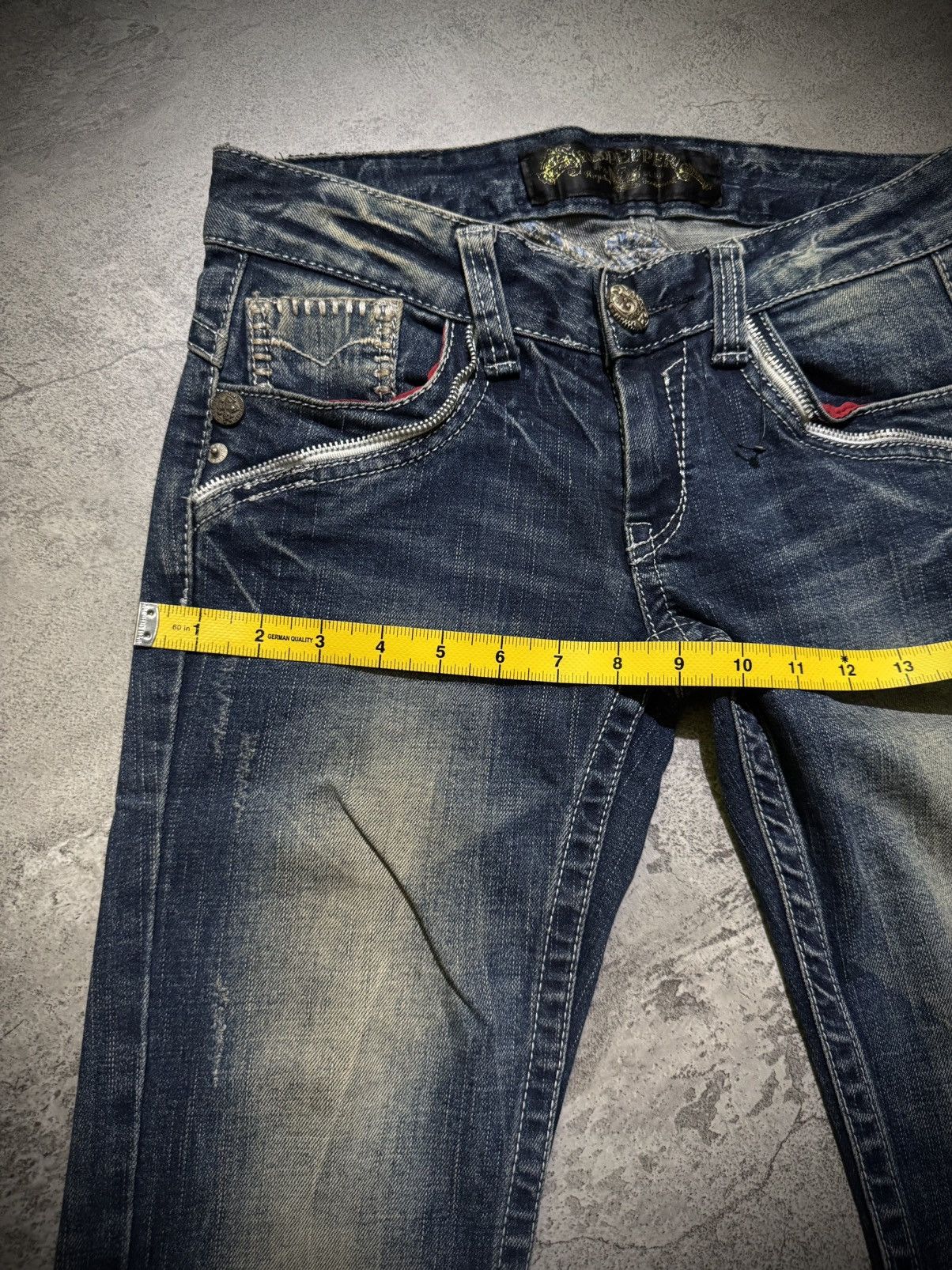 Hysteric Glamour Y2k Red Peppers skull studded ifsixwasnine bootcut jeans Size US 29 - 20 Thumbnail