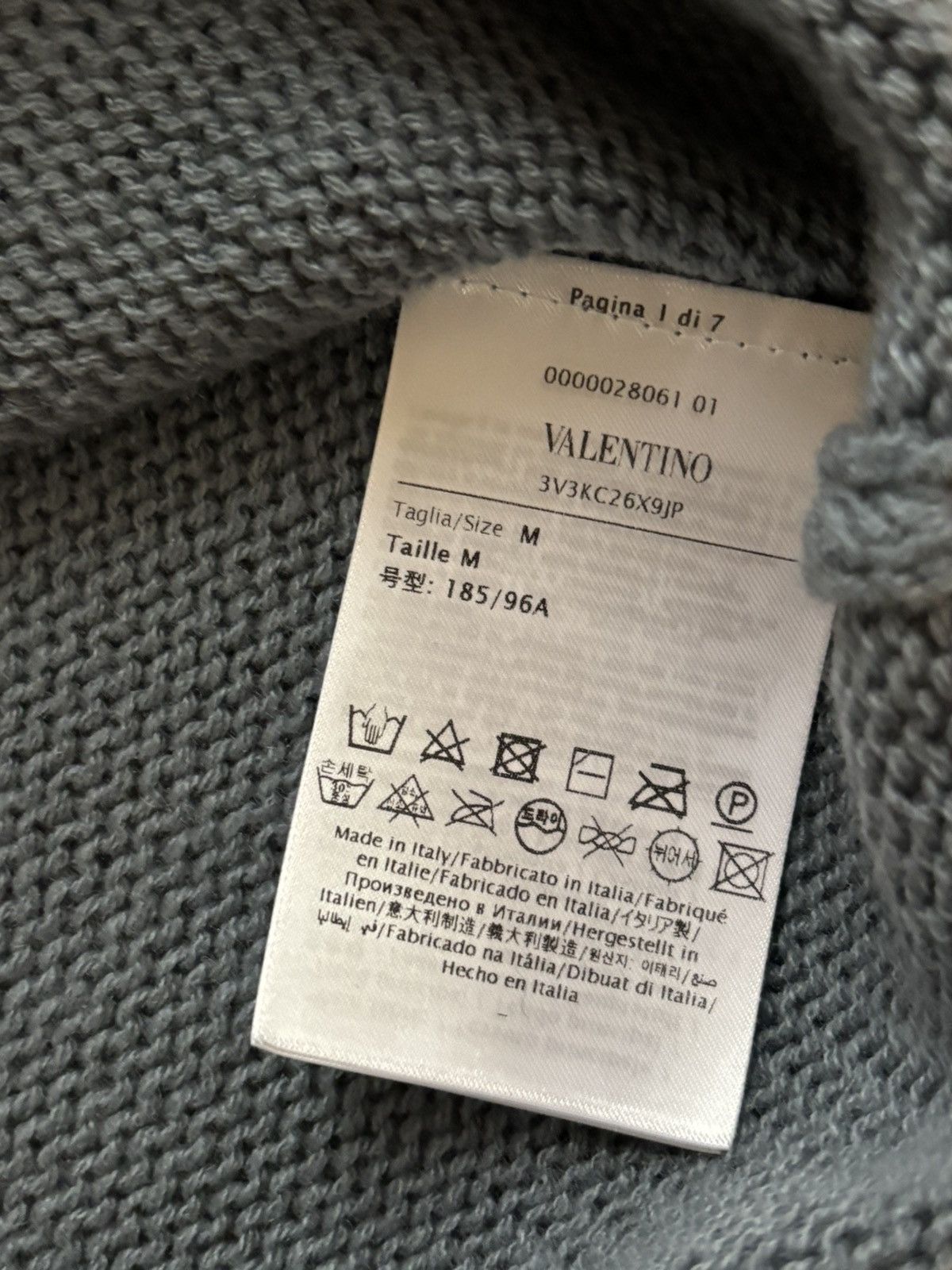 Valentino Valentino Pastel Blue Rockstud 100% Cashmere Sweater Size US M / EU 48-50 / 2 - 5 Thumbnail