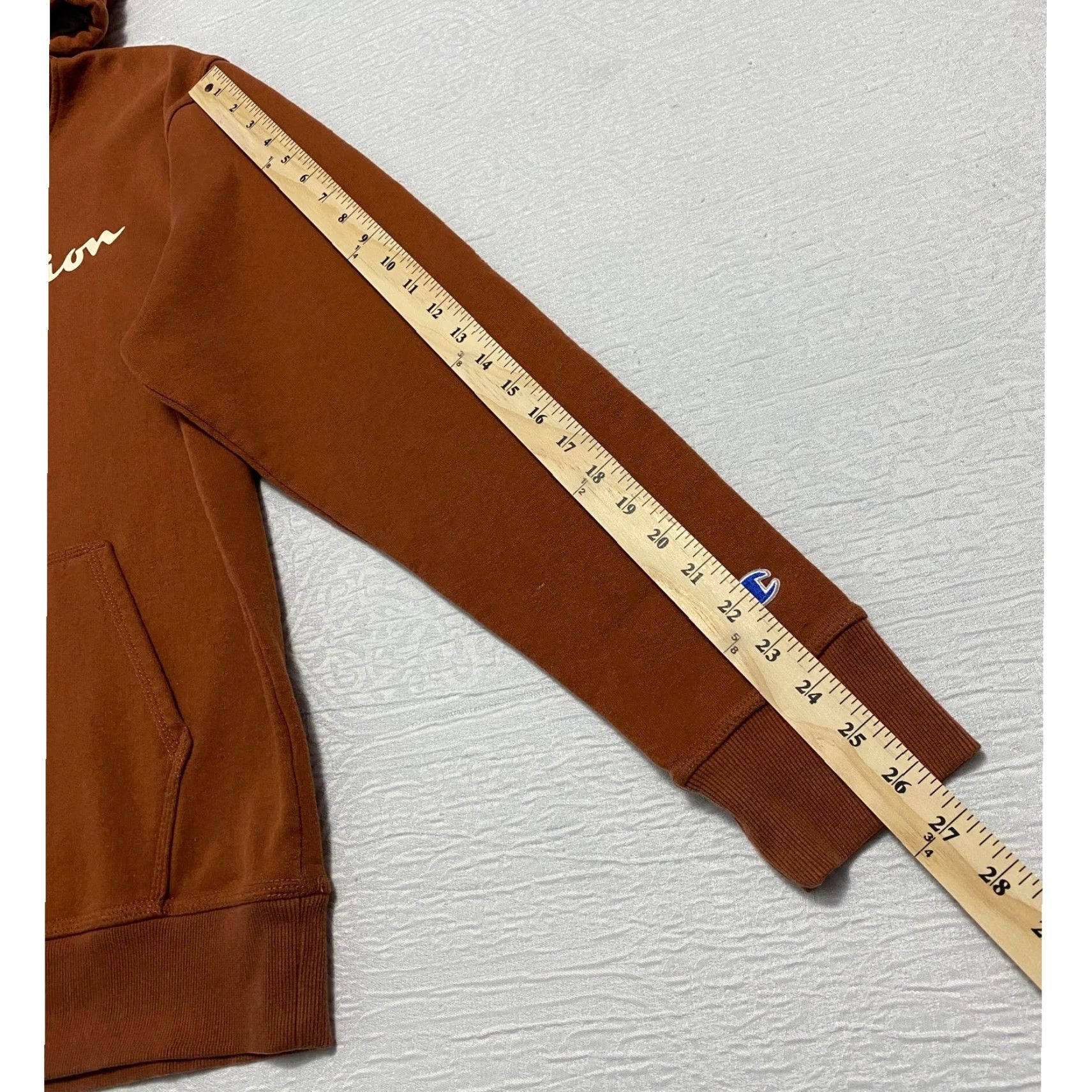 Champion VINTAGE Champion Athleticwear Sweatshirt Hoodie Mens M Brown Drawstring Pocket logo Size US M / EU 48-50 / 2 - 7 Thumbnail